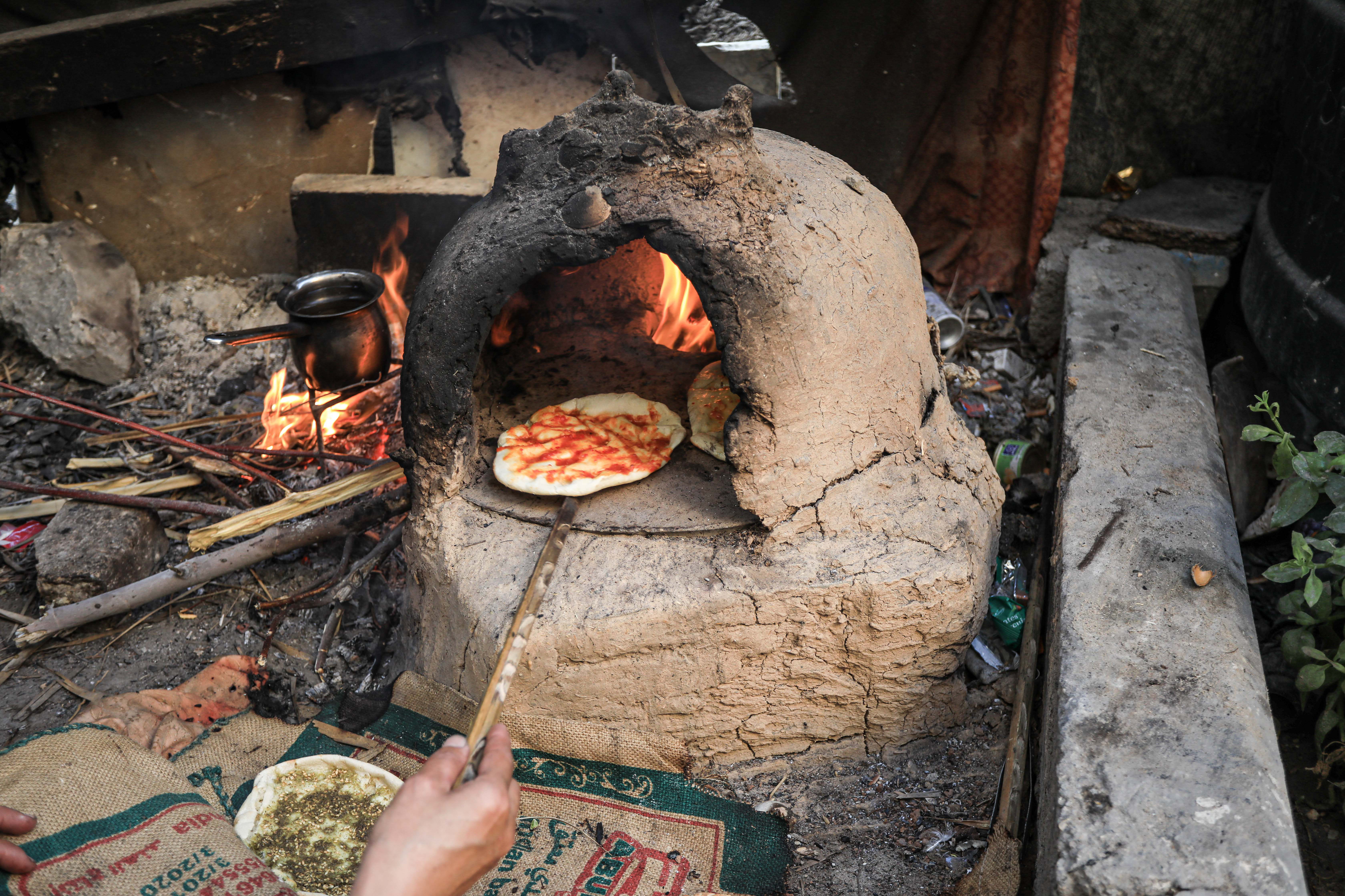 Traditional ovens made by Palestinian woman