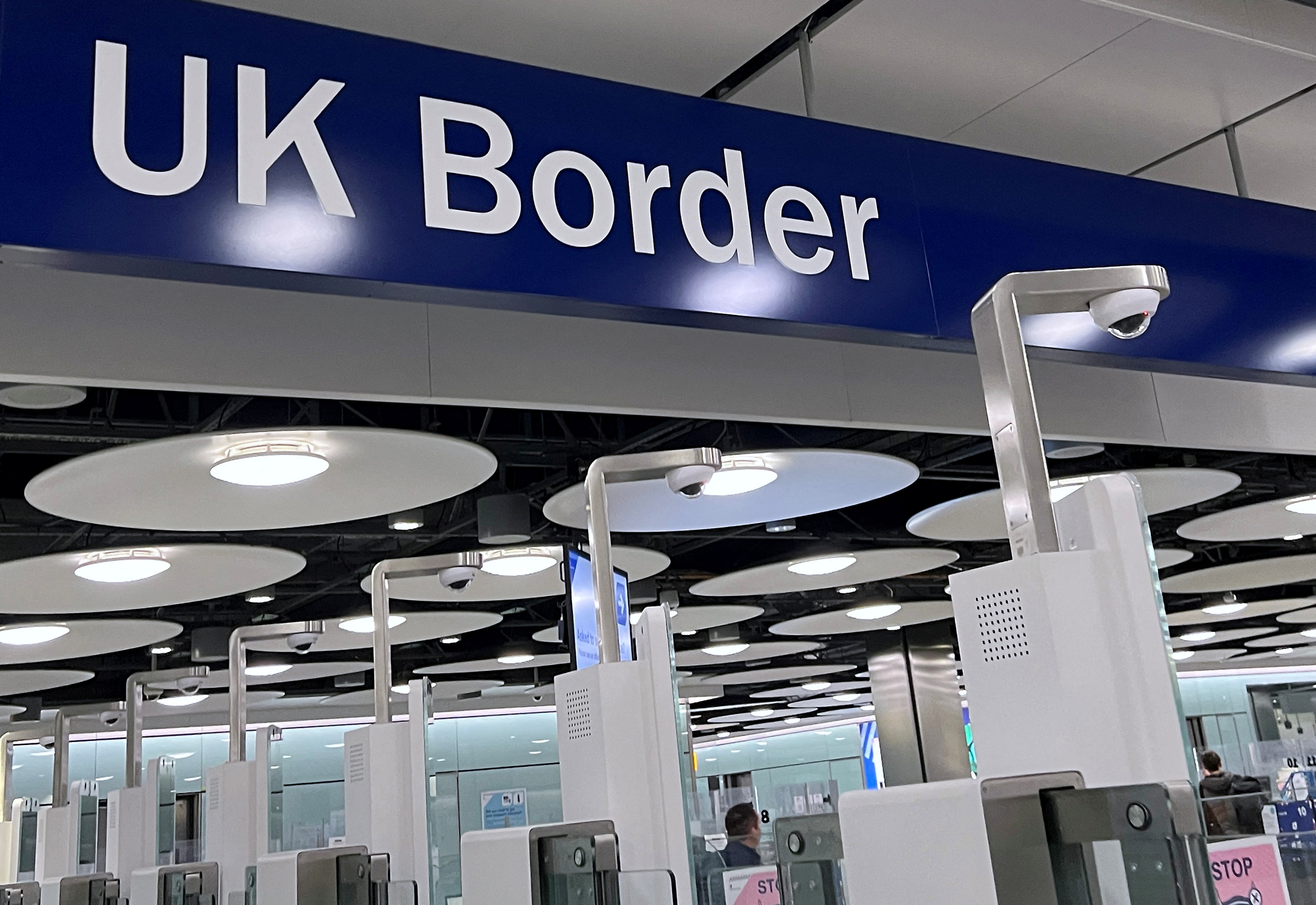 A sign that reads: UK Border