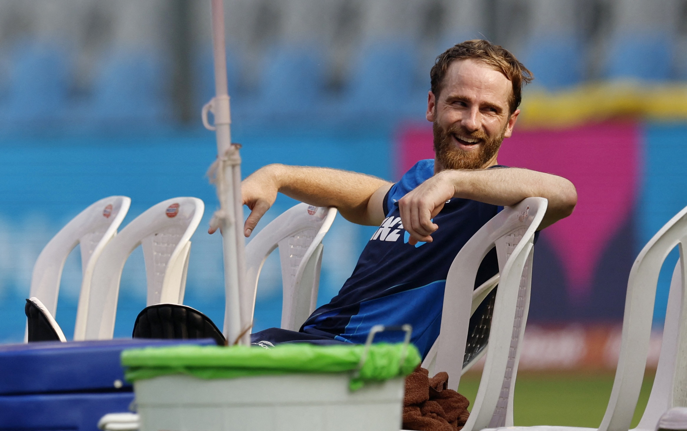 India's captain Rohit Sharma celebrates after their win in the ICC Men's Cricket World Cup match against Netherlands in Bengaluru, India, Sunday, Nov. 12, 2023. (AP Photo/Aijaz Rahi)