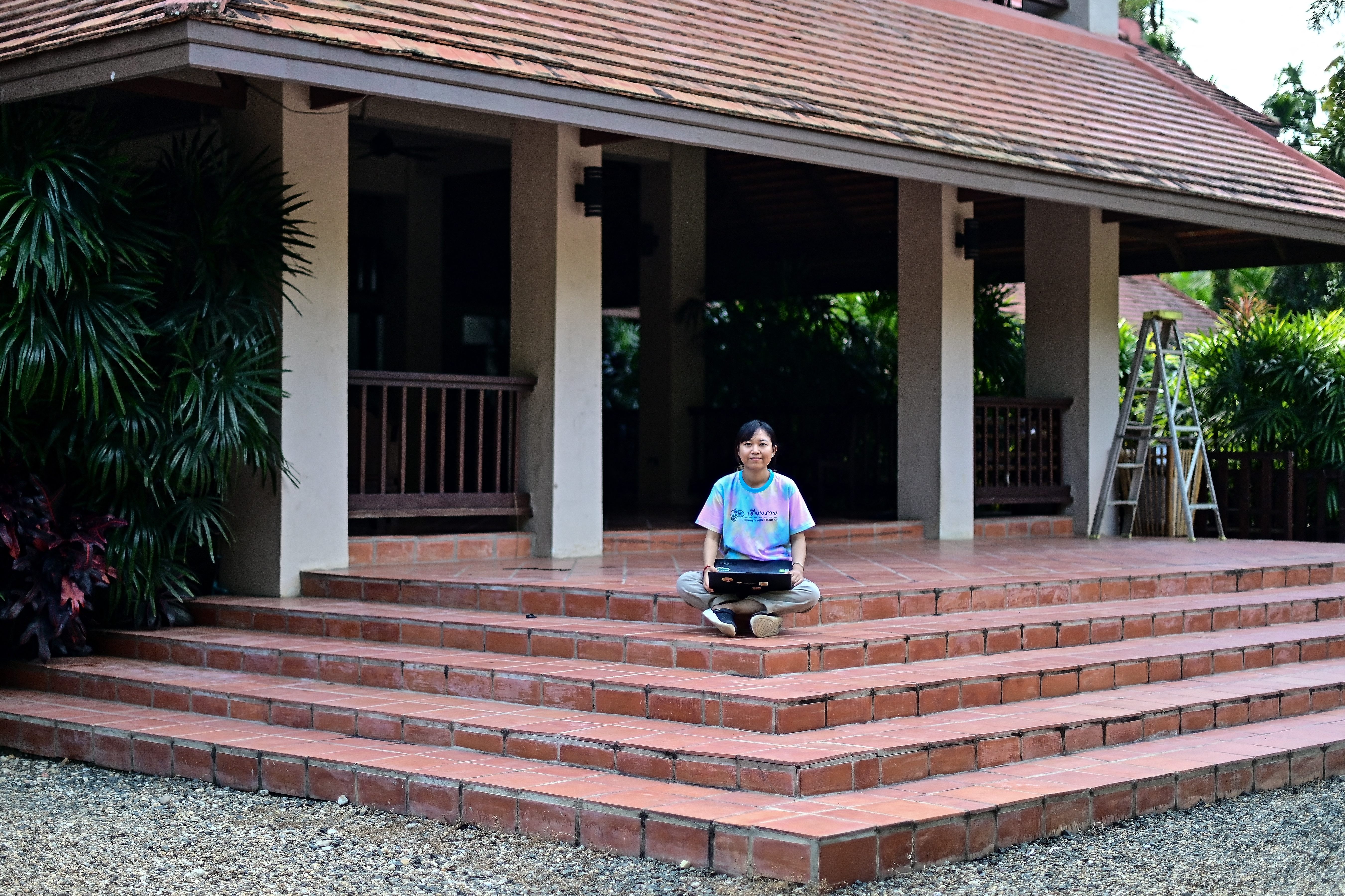 This photograph taken on November 21, 2023 shows San Somanear, an environmentalist from Cambodia, posing for a photograph at the EarthRights School in Chiang Mai.