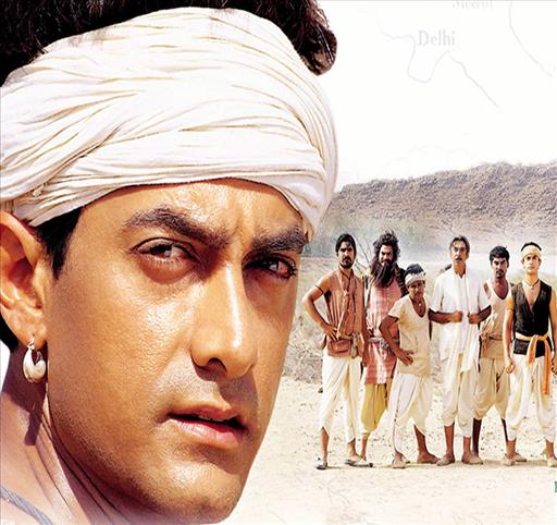 Amir Khan in scene from Hindi movie "Lagaan", photo