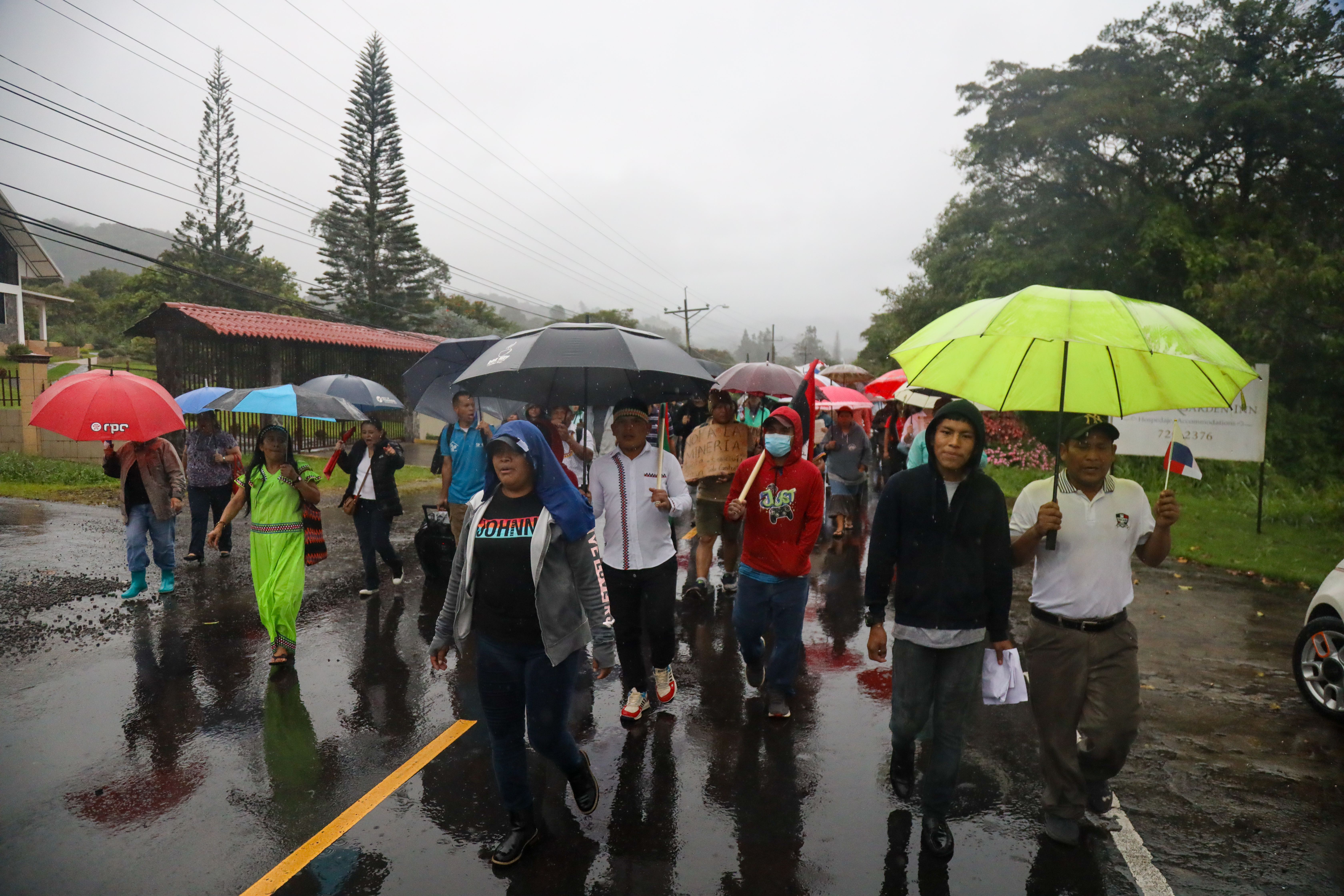 Indigenous Peoples March in Panama to protest the mine contract