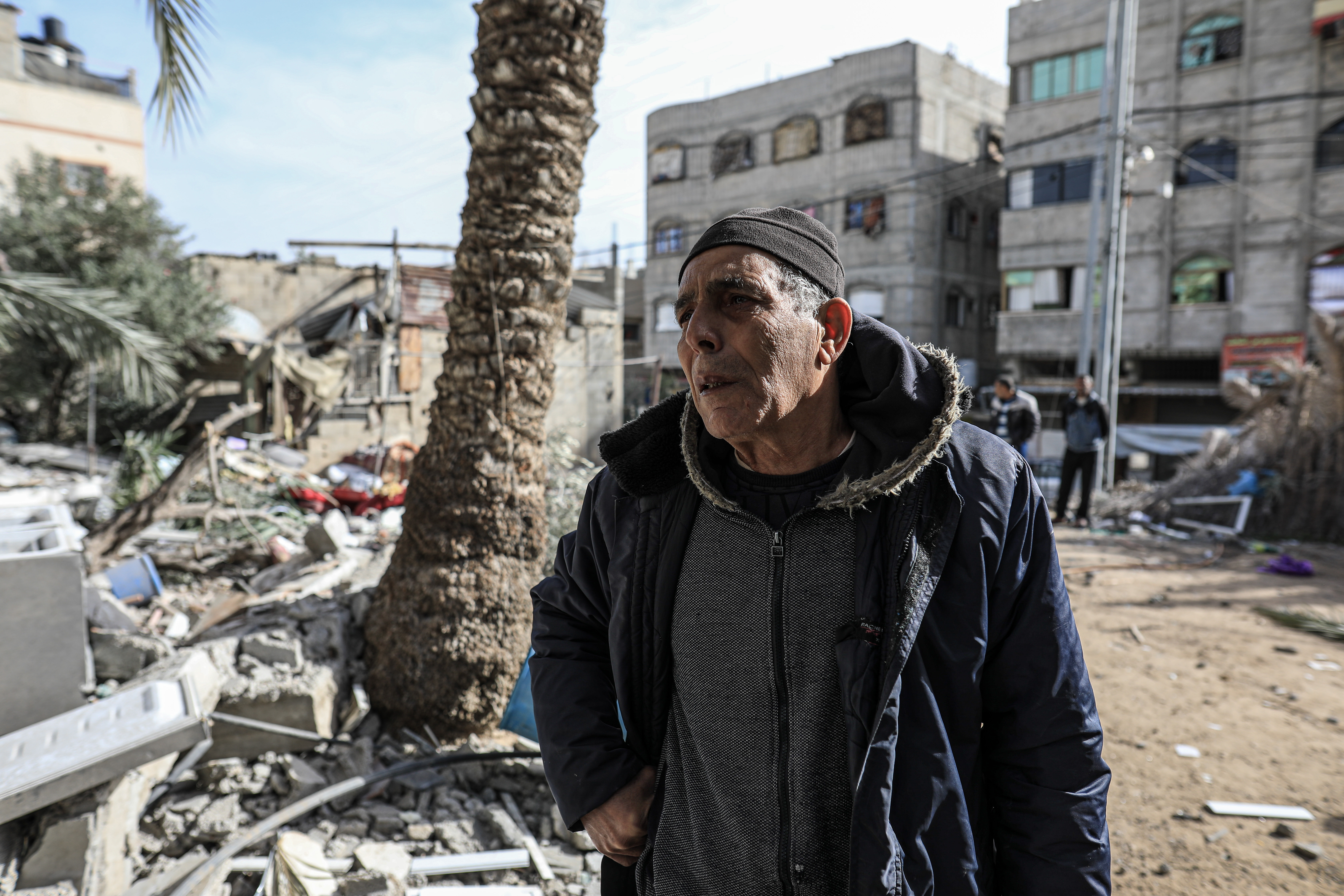 Abu Mohammad Khalifa, 65, father of the Mohammed Khalifa, a journalsit killed with his family and three of his children