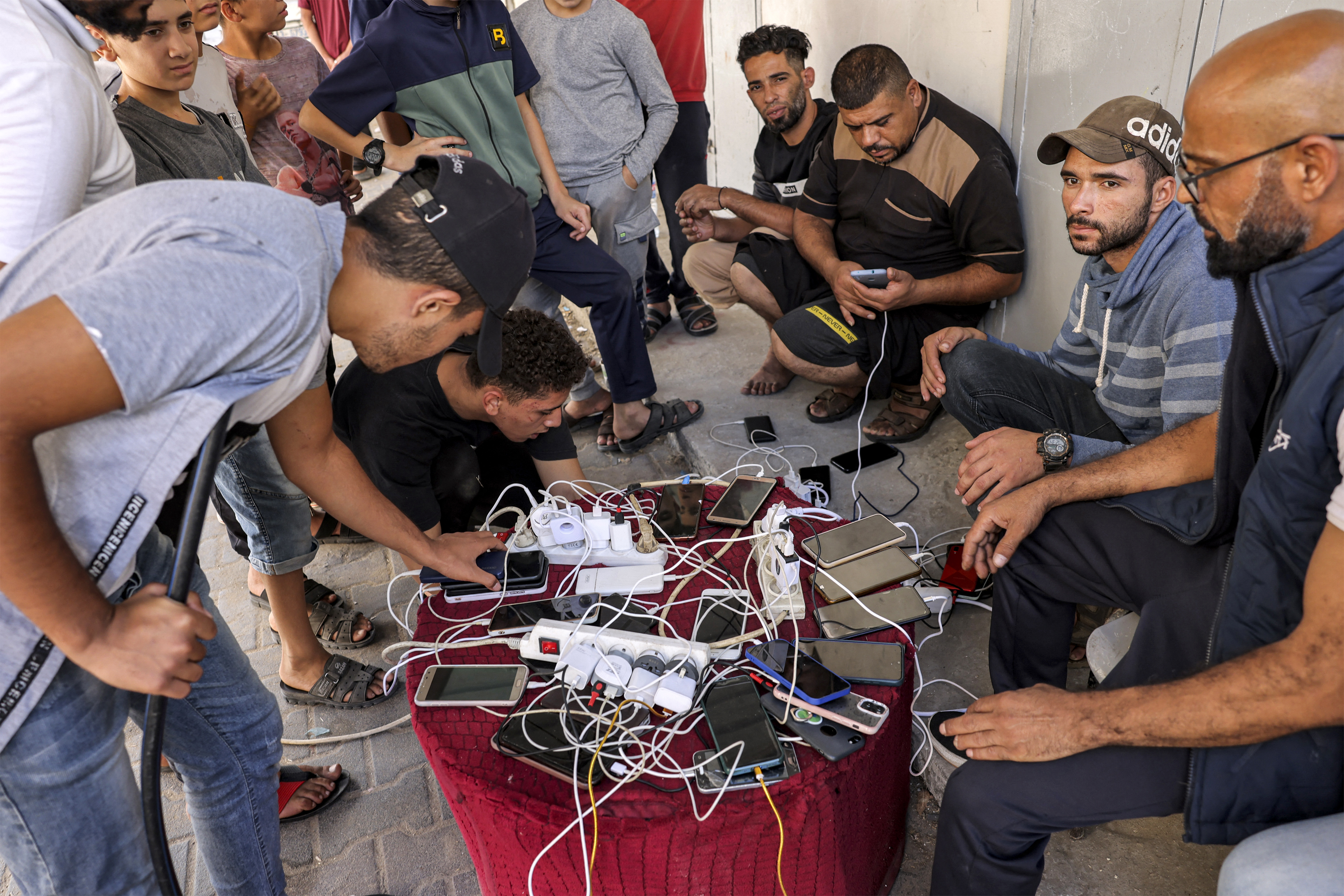 Phone charging in Gaza