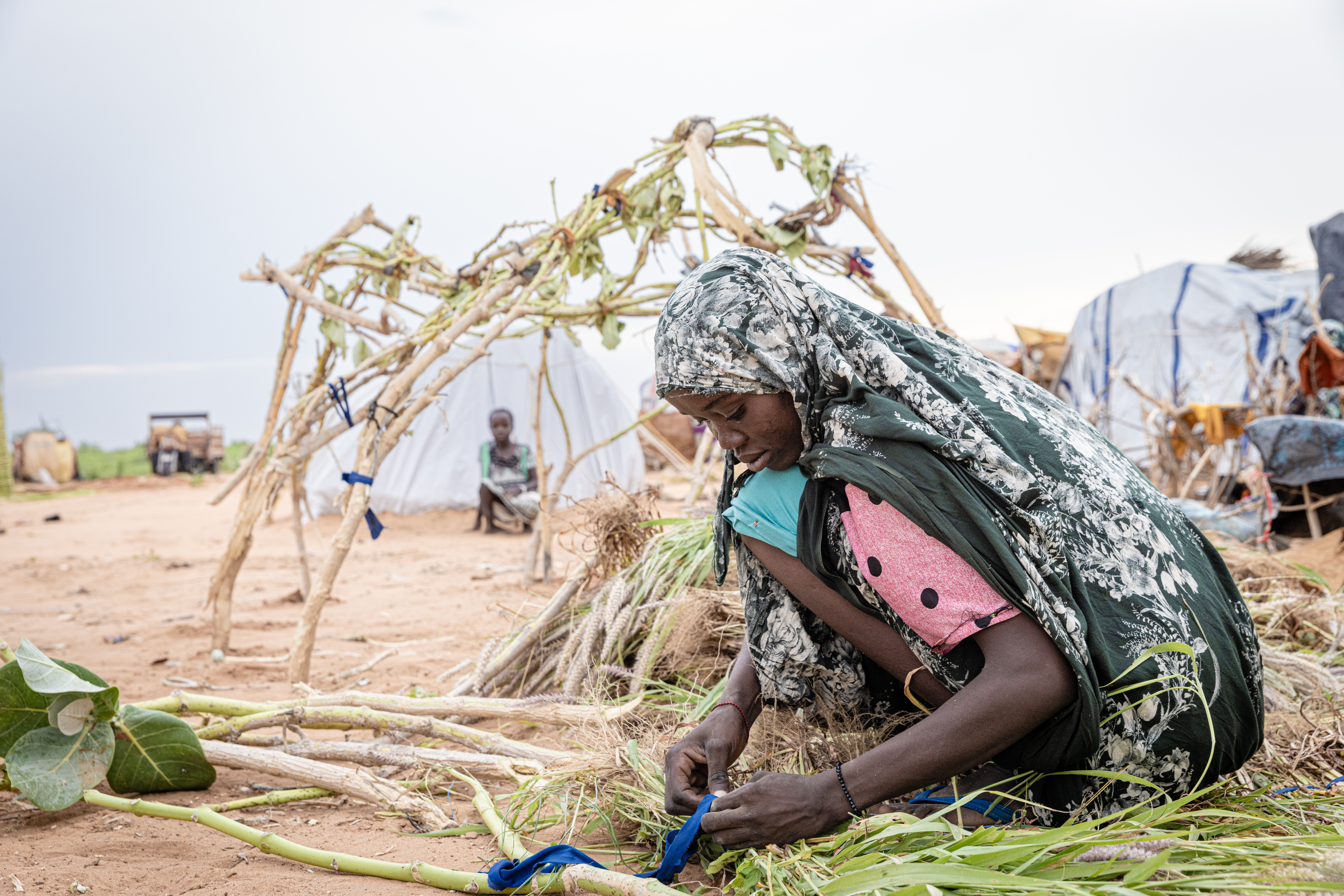 90% of the refugees are women and children. Many arrived with nothing and live in precarious shelters that offer little protection against the heat and the rain.