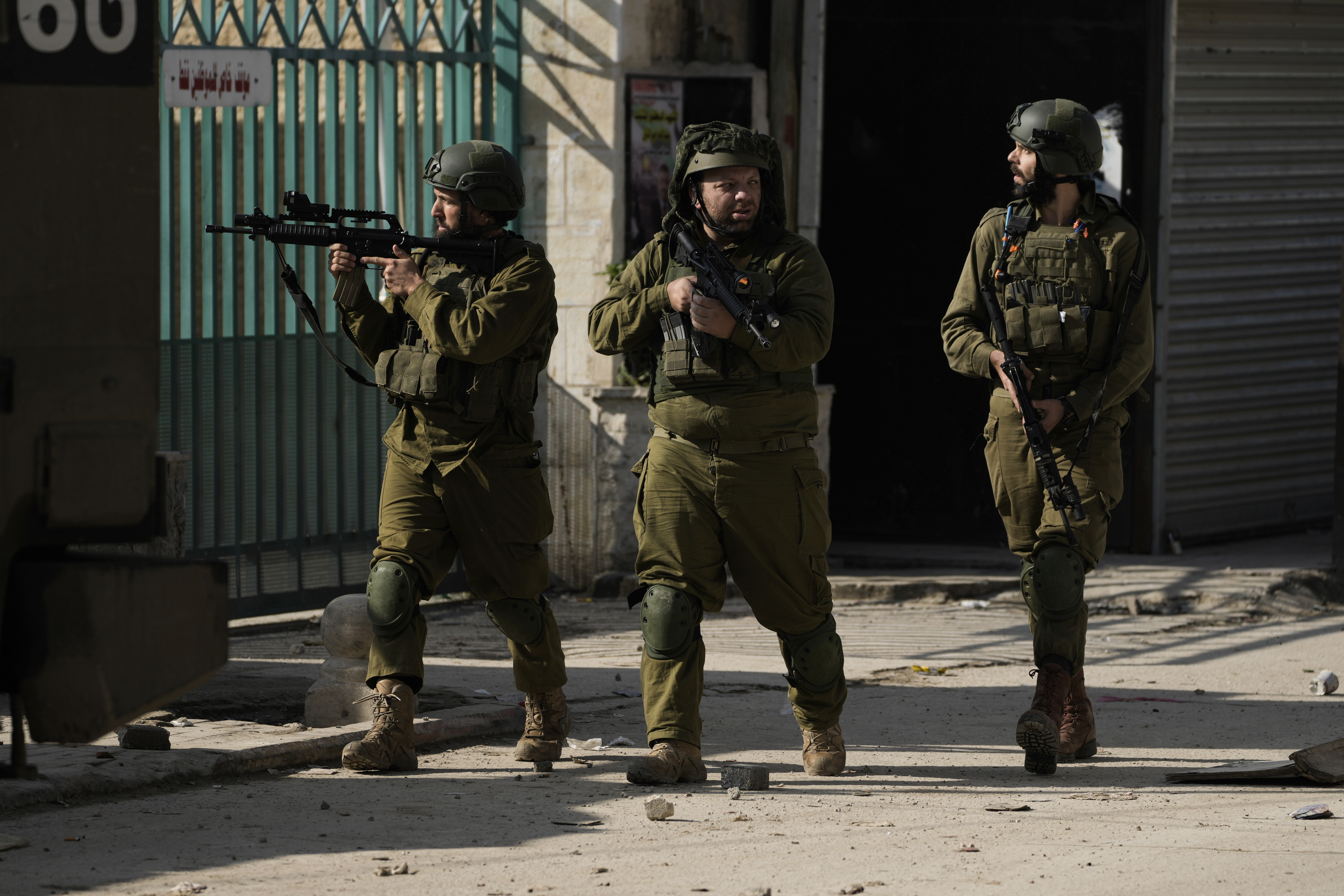 Israeli soldiers are seen during an army operation, in the Jenin refugee camp