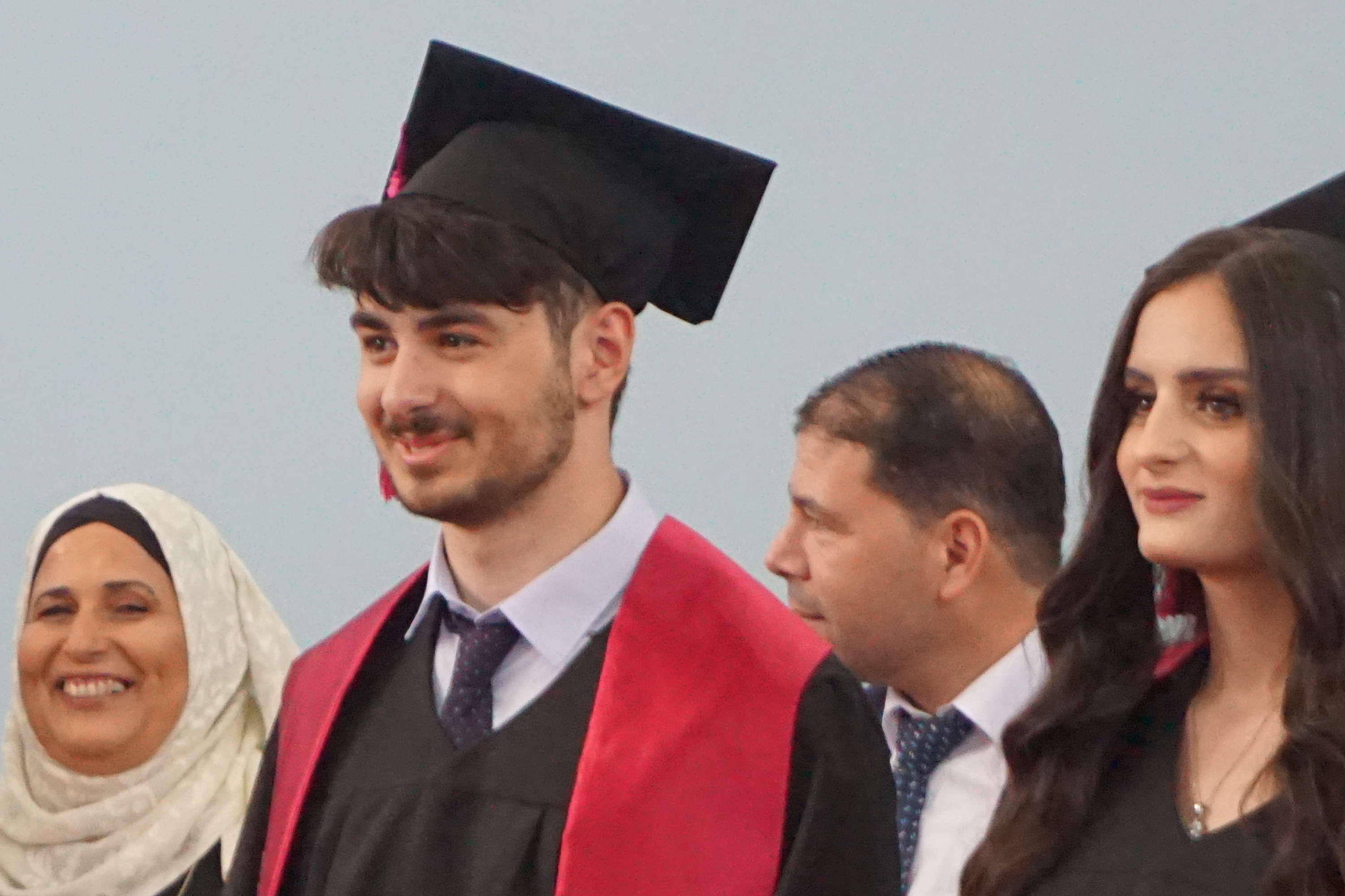 Kinnan Abdalhamid at graduation ceremony