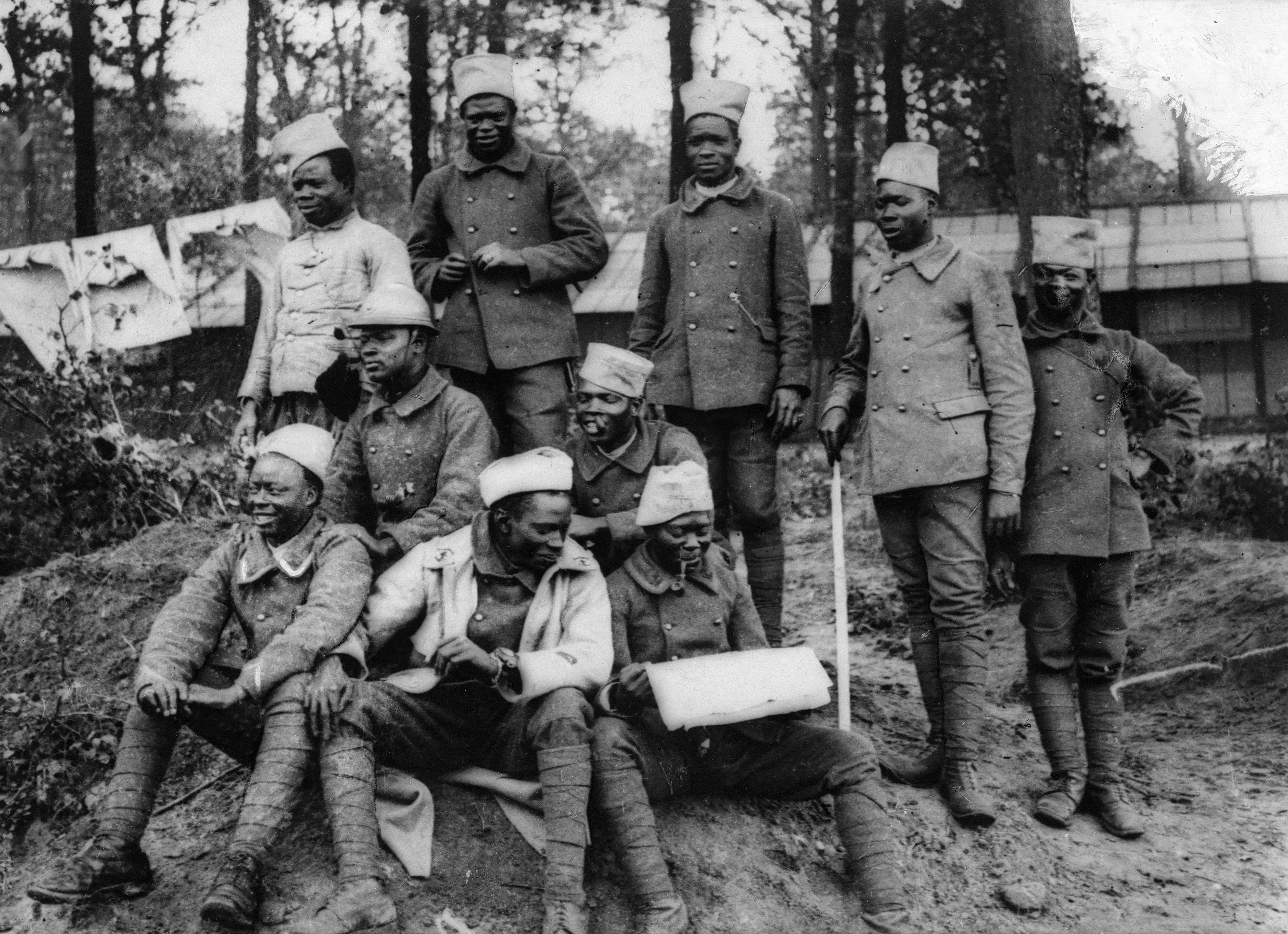 World War One, Senegalese skirmishers at rest.