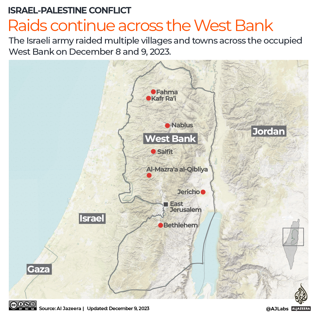 INTERACTIVE - Israel Palestine - West Bank Raids - 9 Dec 2023-1702113988