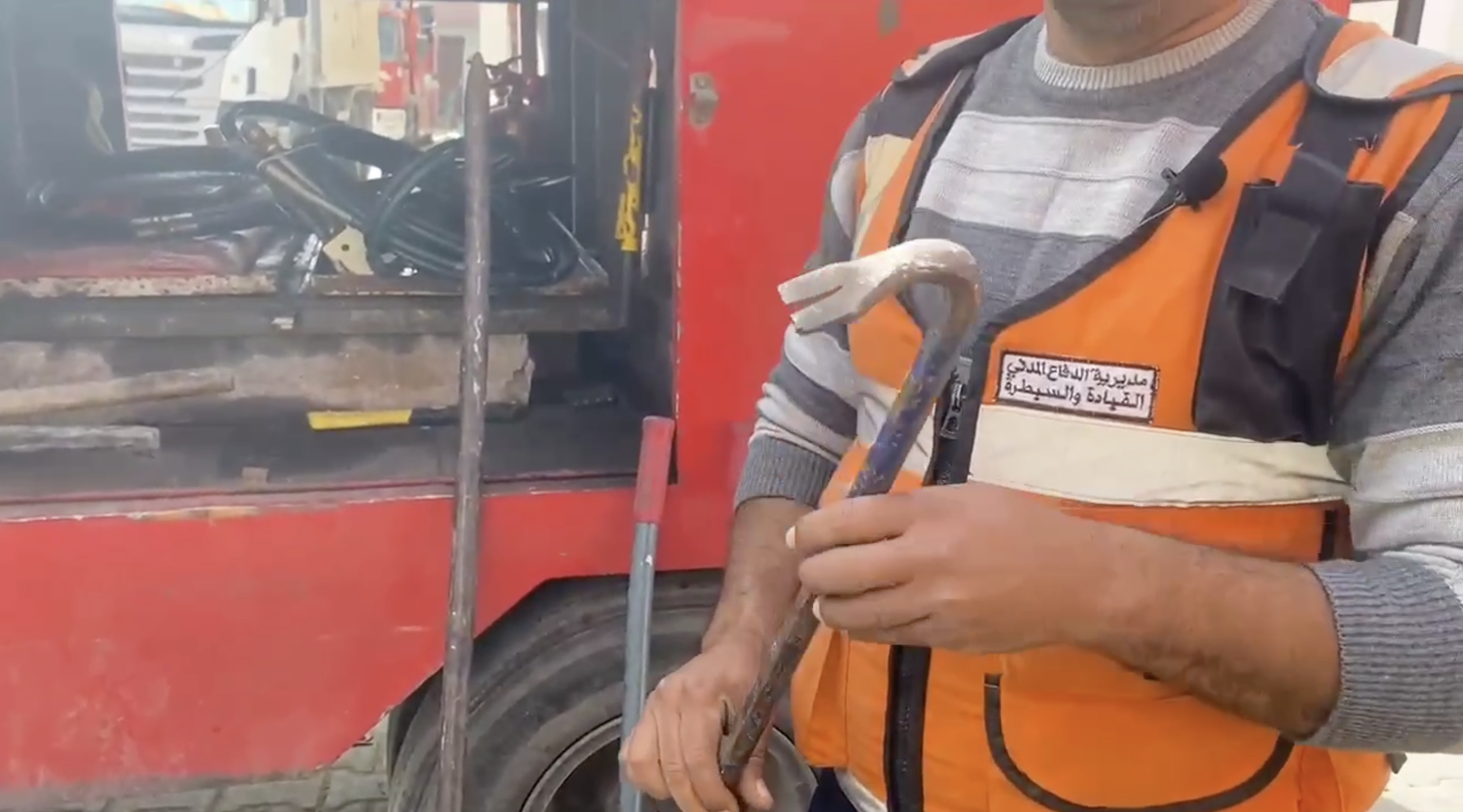 Primitive tools Gaza civil defence-1703612289