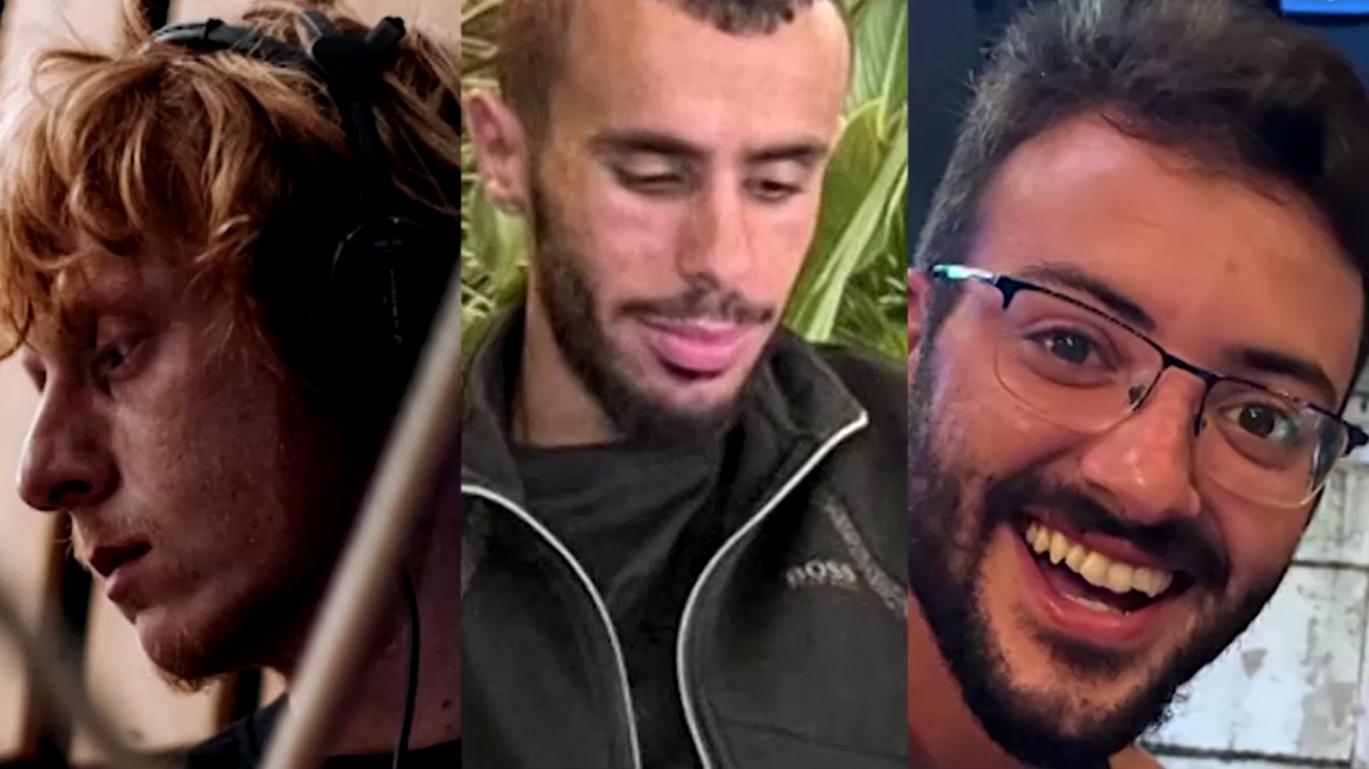 This combination image of three undated photos provided by courtesy of the Shamriz, Al-Talalka and Haim families shows the three men Israeli troops mistakenly shot to death Friday, Dec. 15, 2023, in a battle-torn neighborhood of Gaza City. (Courtesy of the Shamriz, Al-Talalka and Haim families via Reuters)