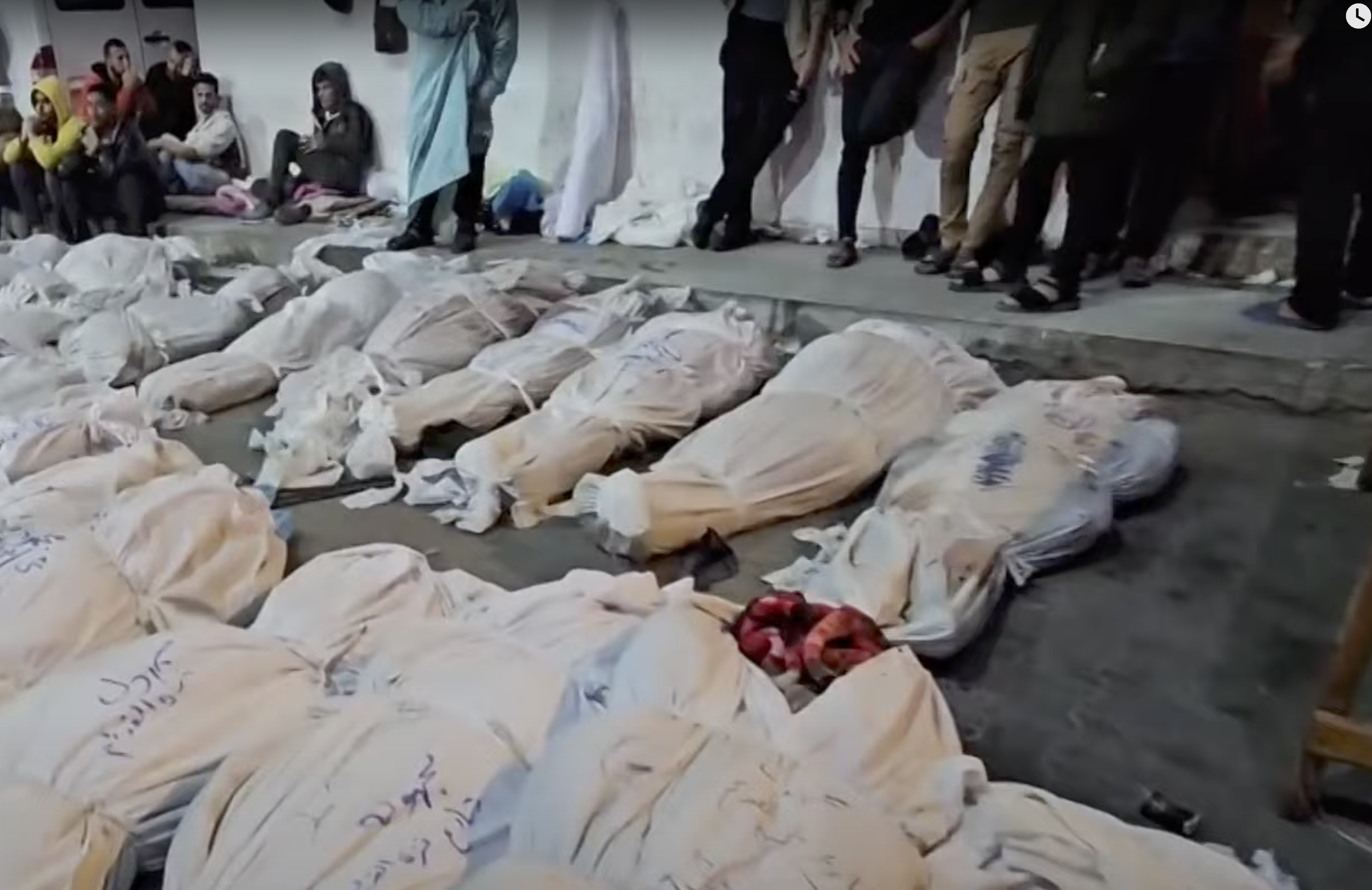 Bodies in Kamal Adwan Hospital, Gaza