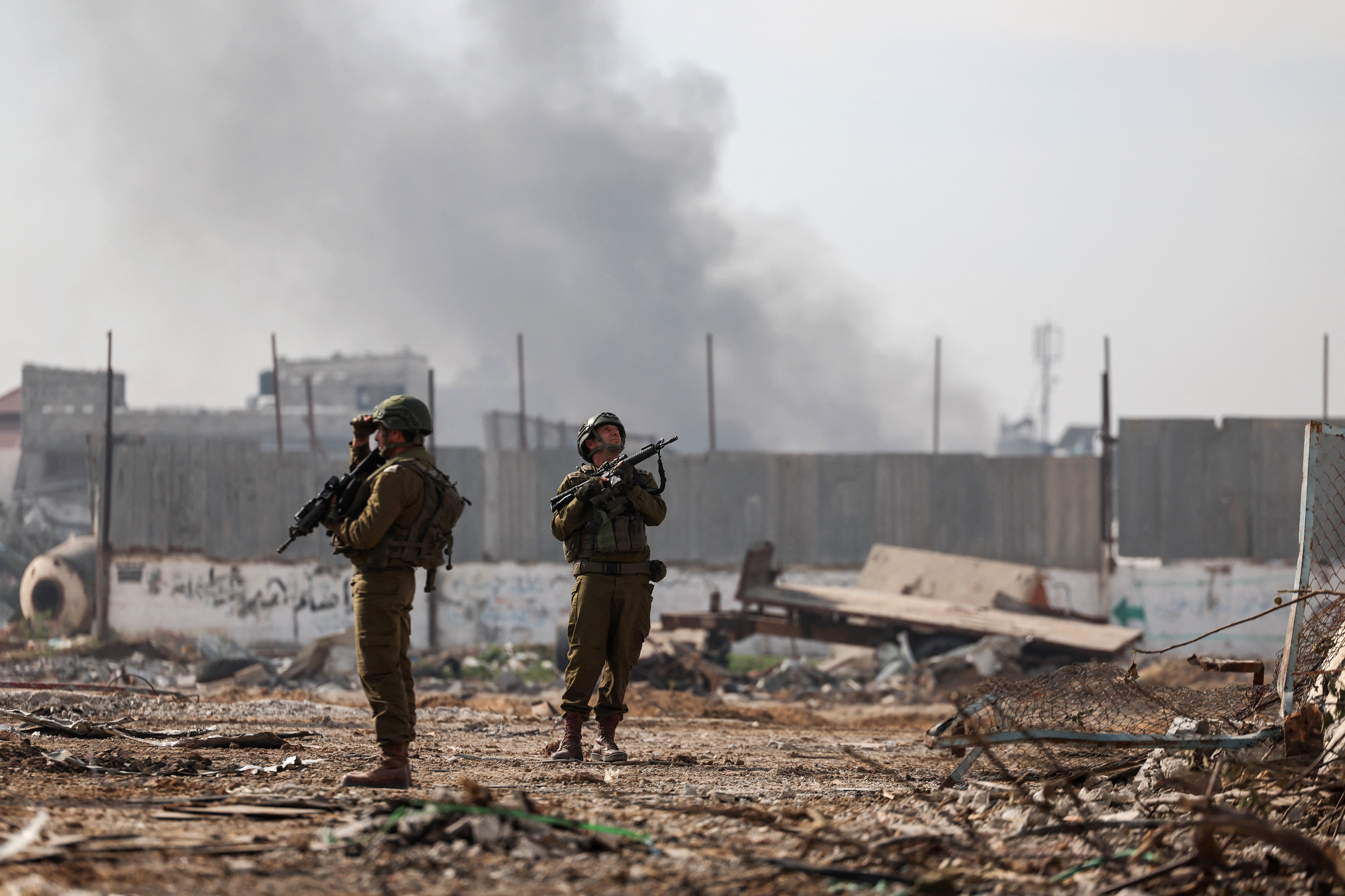 Israeli soldiers operate,