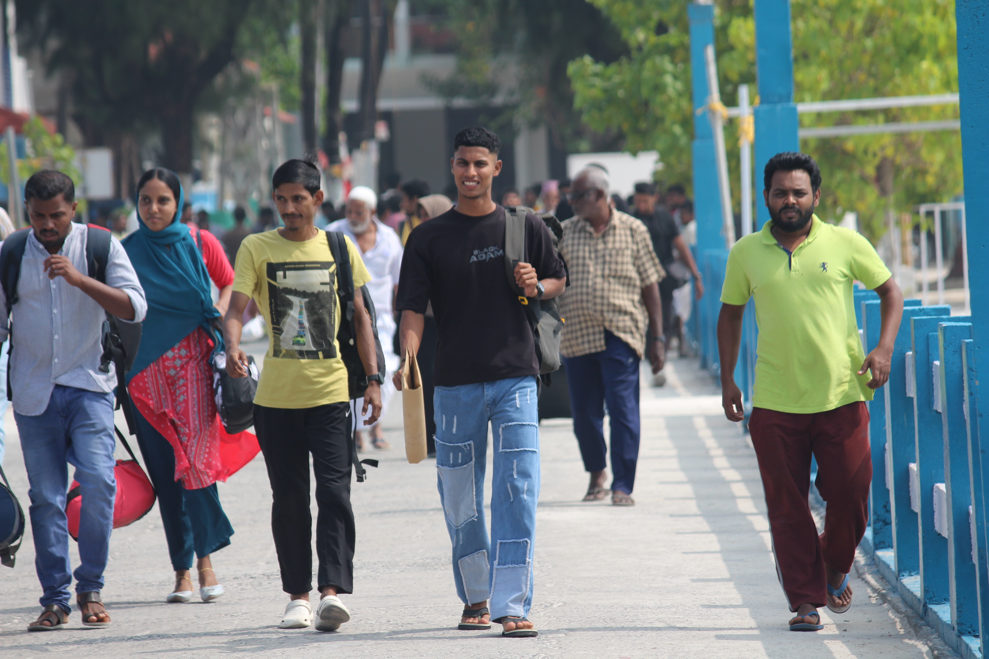 Lakshadweep's youth mostly pursue higher education in the closest mainland state, Kerala. But with just two ships plying every week, traveling between college and home is a challenge [Salahuddin/Al Jazeera]