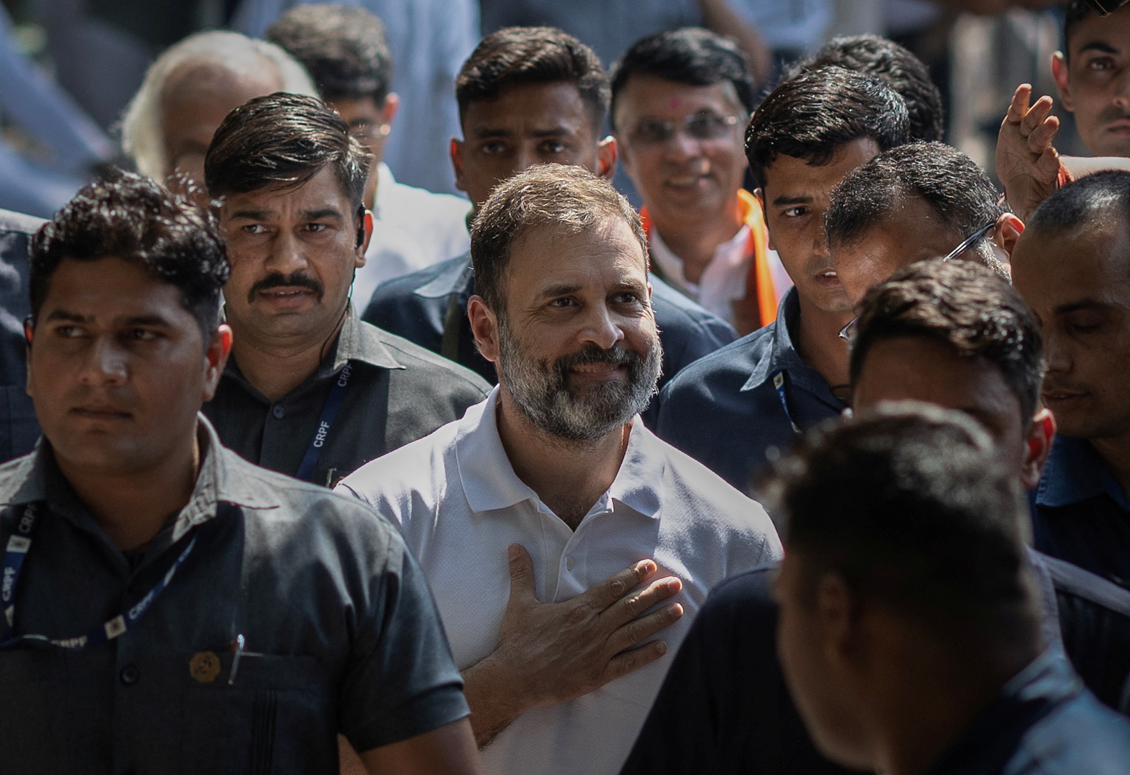 Rahul Gandhi, a senior leader of India's main opposition Congress party, arrives to address the media after the initial poll results in Karnataka elections at the party headquarters, in New Delhi, India, May 13, 2023. REUTERS/