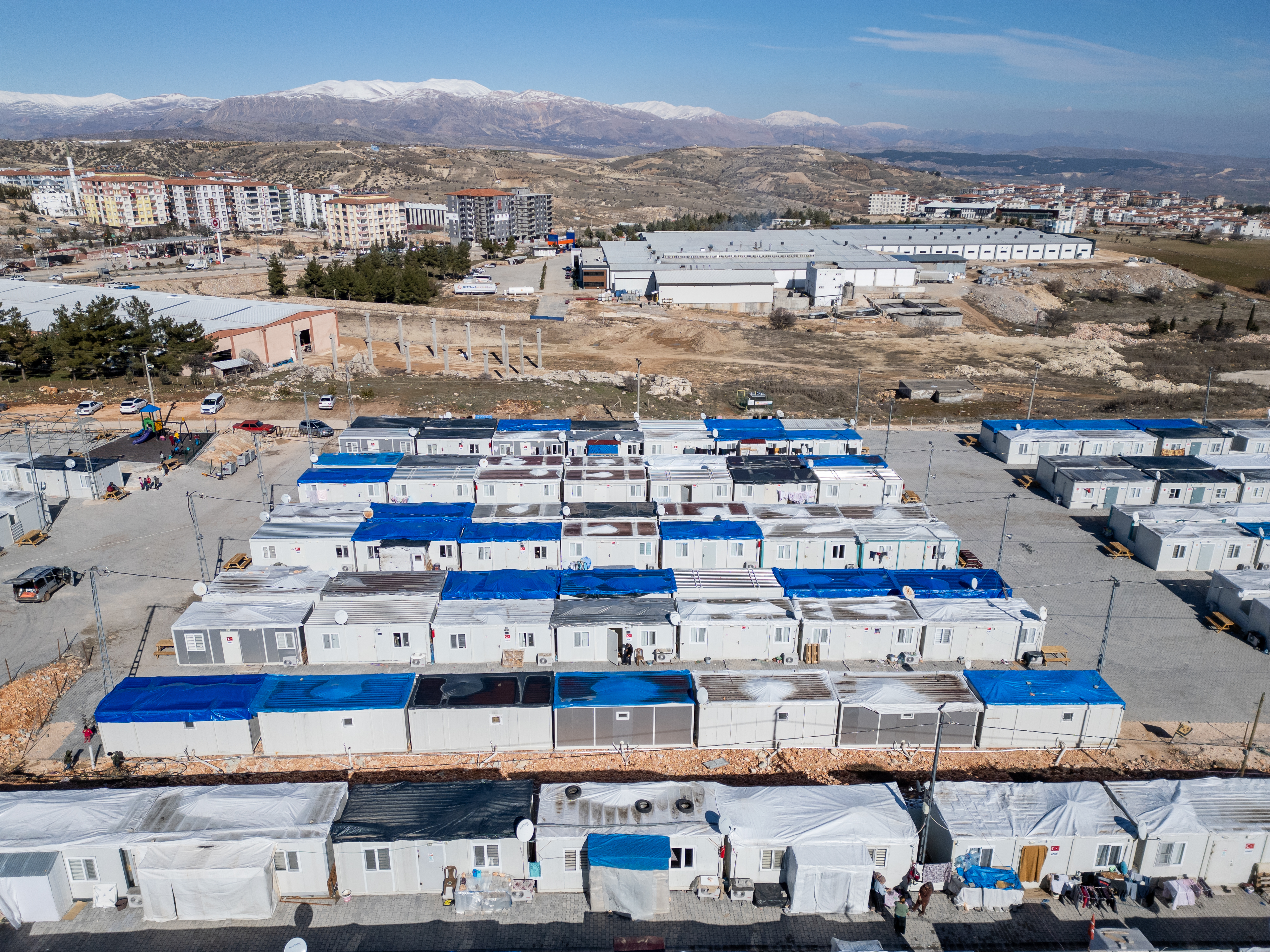 aerial view of container city