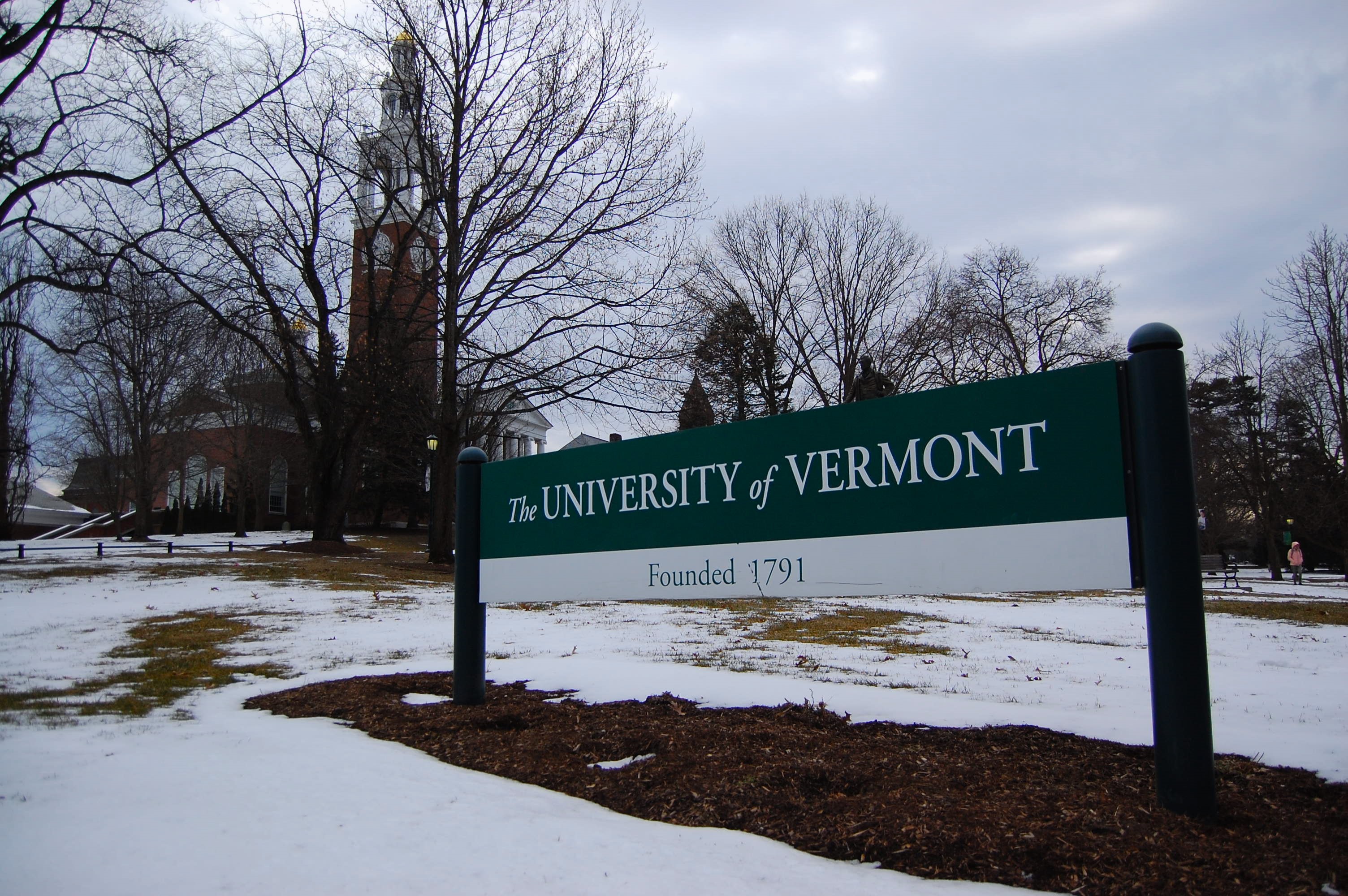 A view of the University of Vermont campus, in Burlington in February 2024