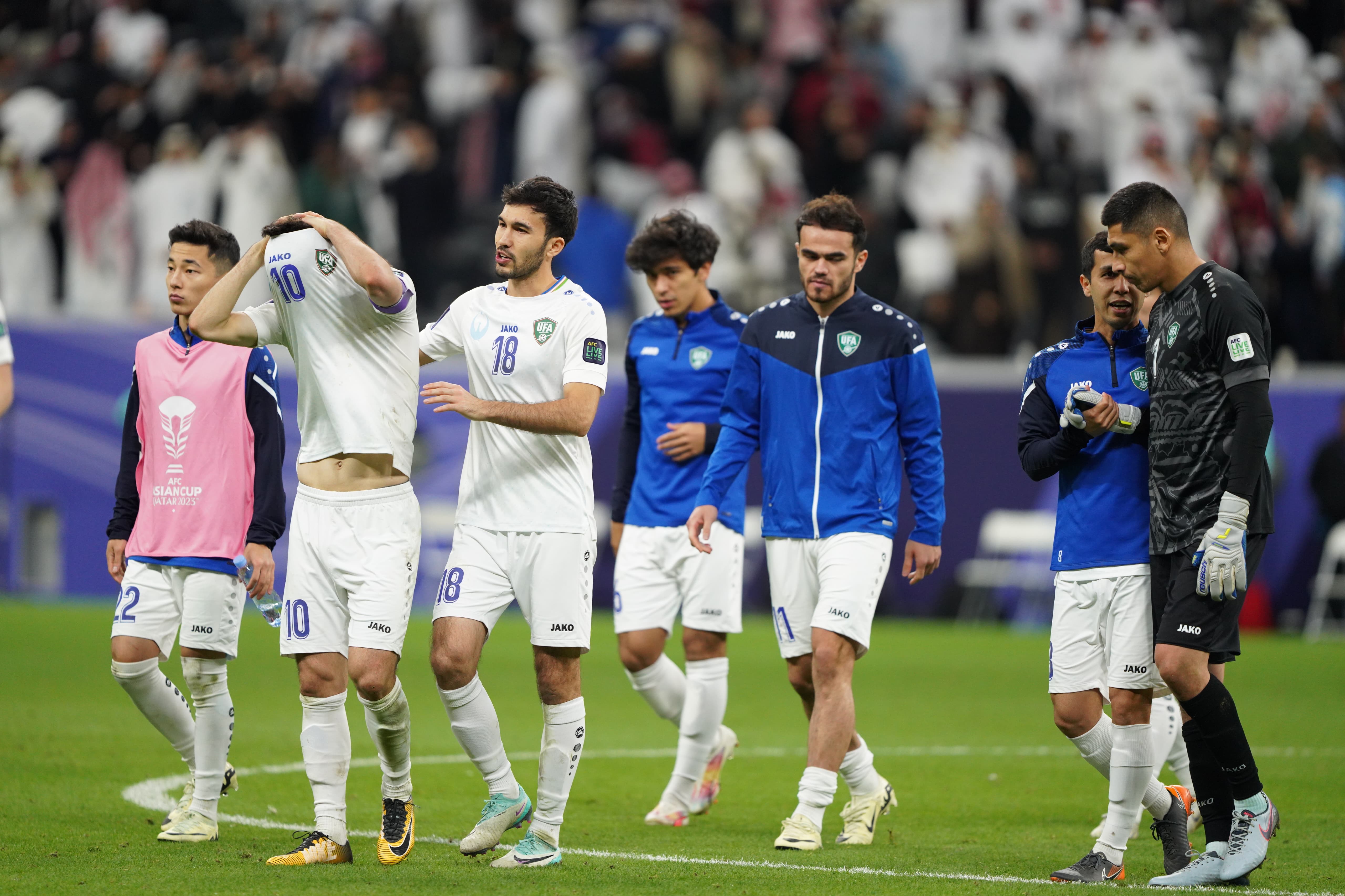 Qatar v Uzbekistan at Al Bayt Stadium in Al Khor