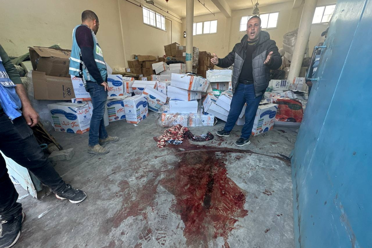 Israeli strike on UNRWA warehouse