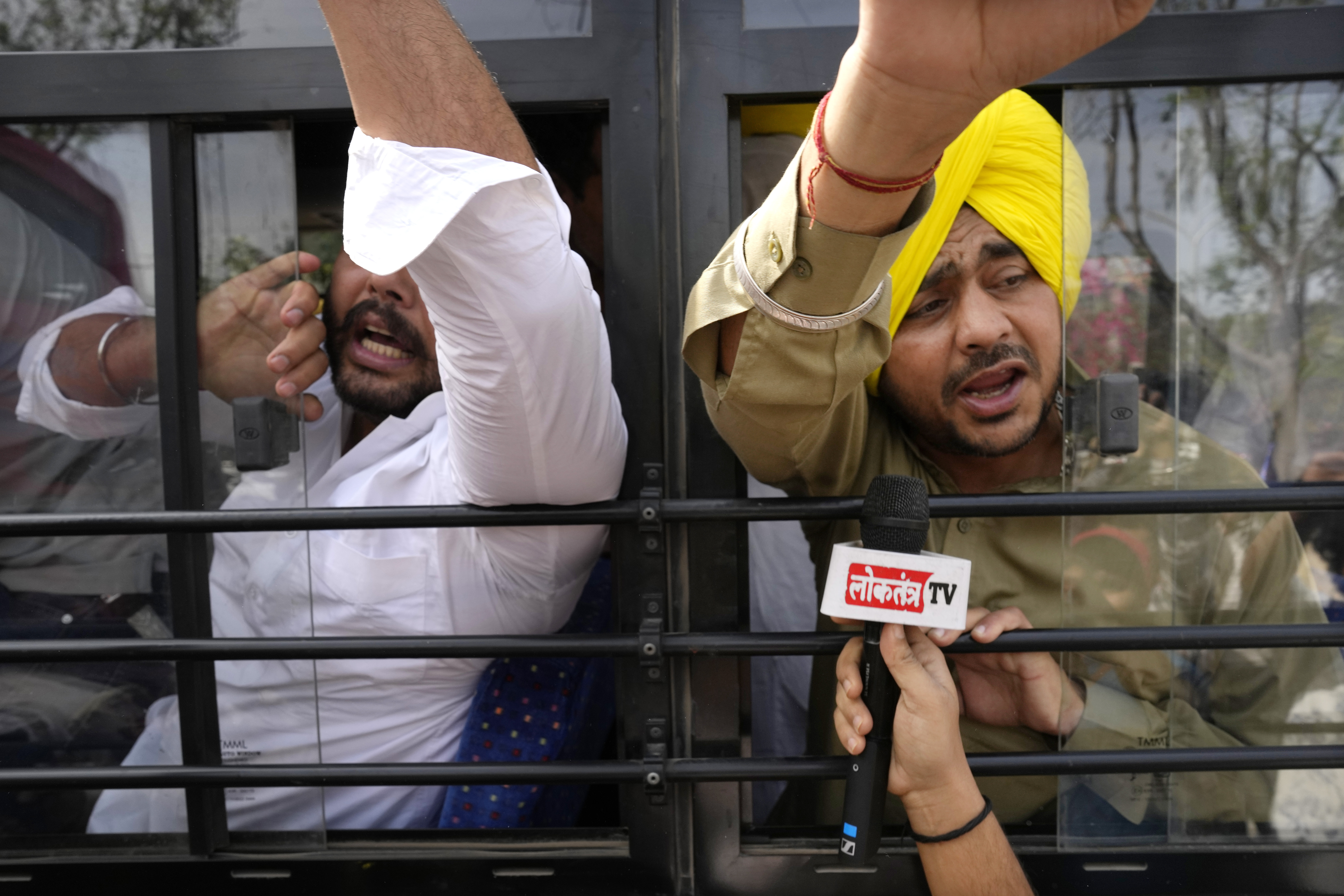 Indian police detain opposition protesters in New Delhi