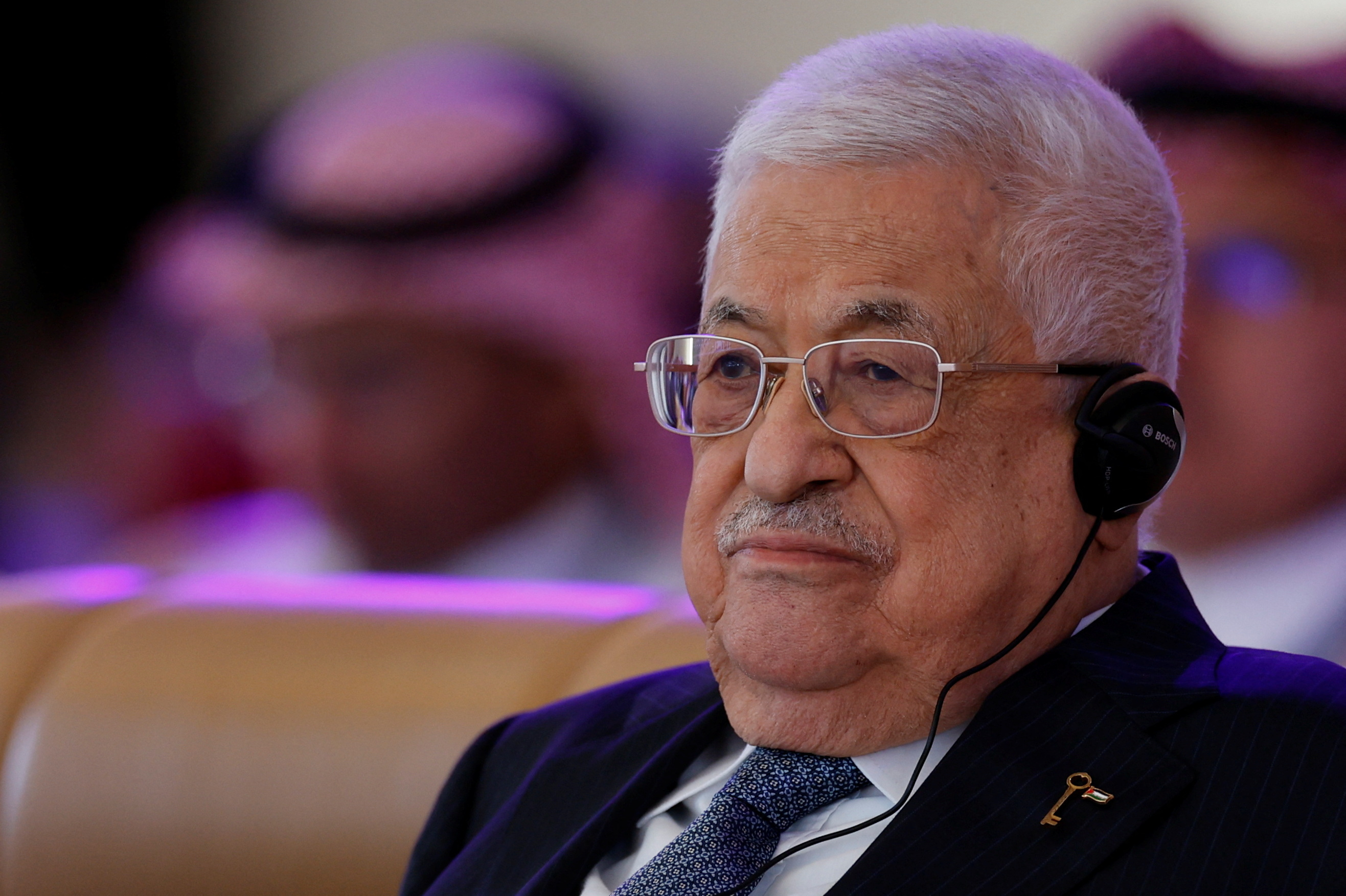 Palestinian President Mahmoud Abbas attends the World Economic Forum (WEF) in Riyadh, Saudi Arabia, April 28