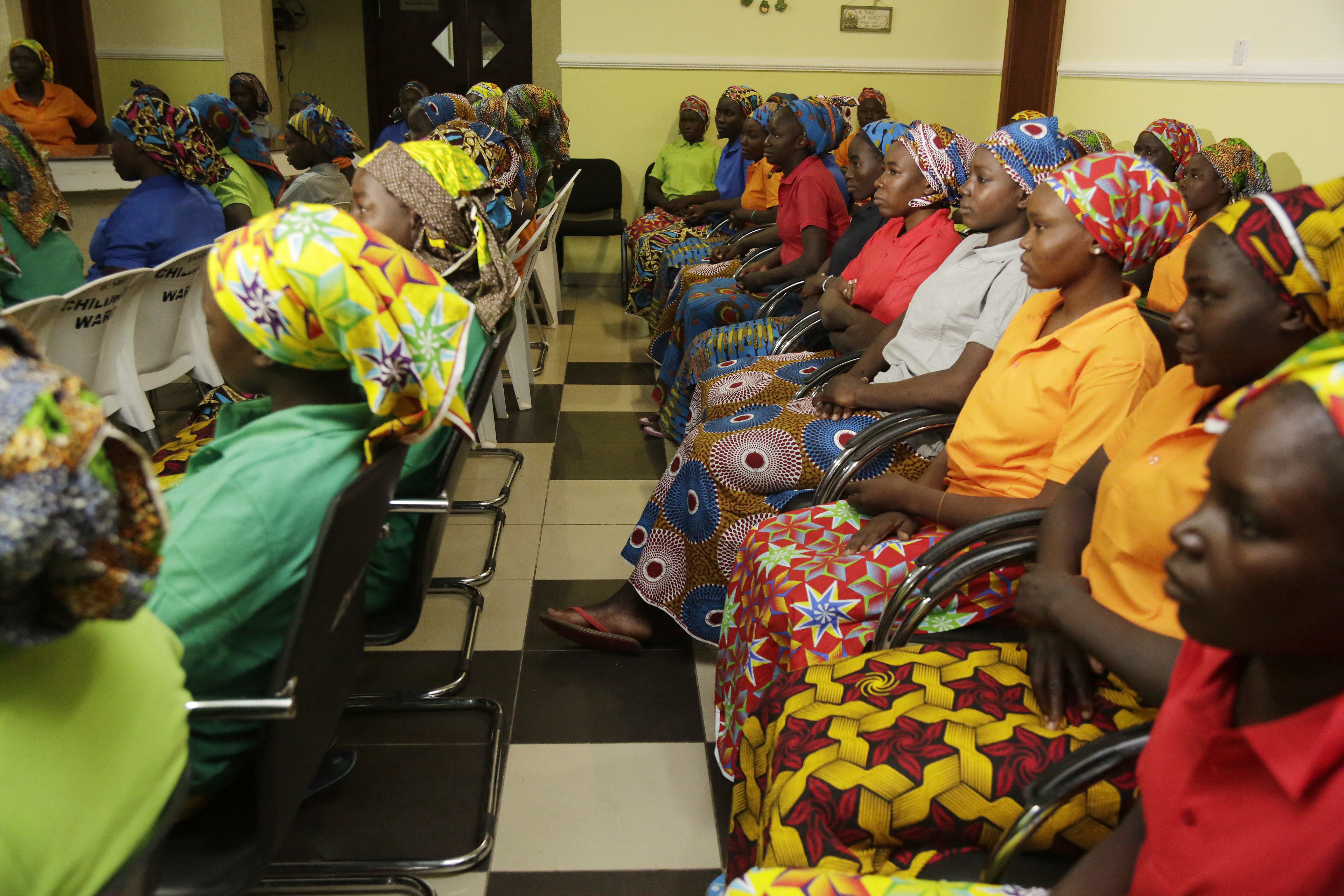 Freed Chibok schoolgirls photographed in Abuja