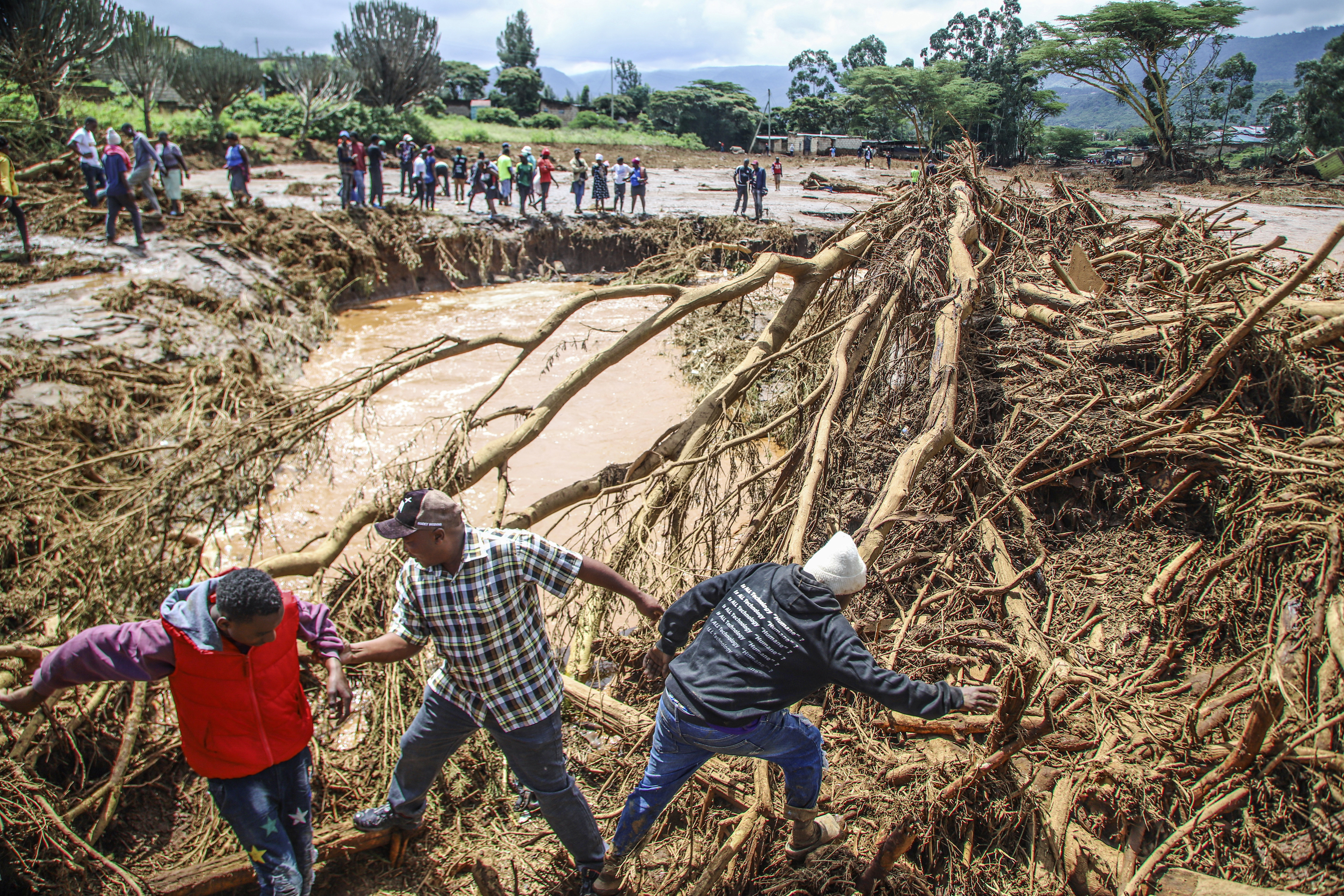 At least 45 people die in western Kenya as floodwaters sweep away houses and cars