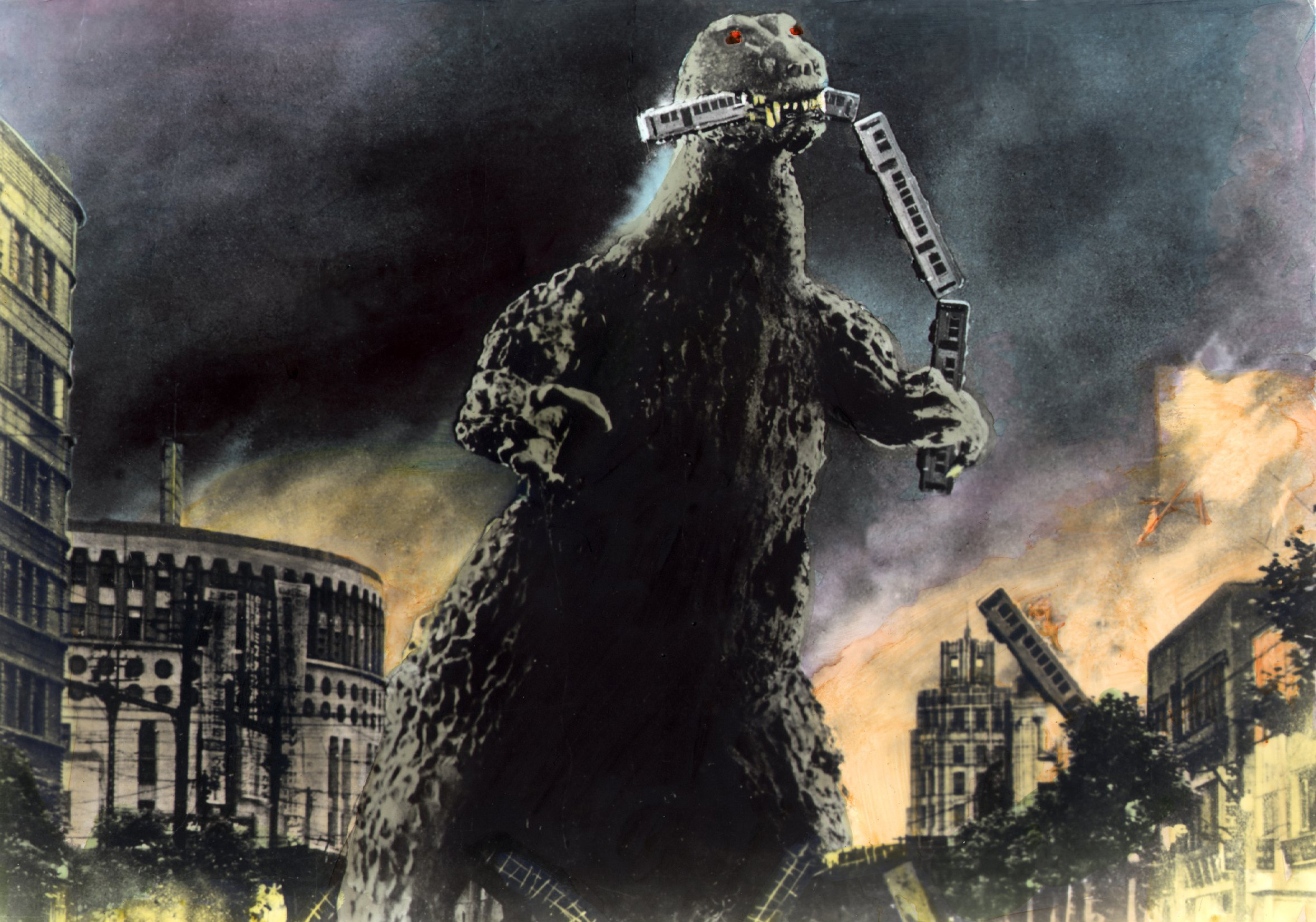 Godzilla, shown here in its 1956 incarnation, was symbolic of the atomic bombs dropped on Japan in 1945