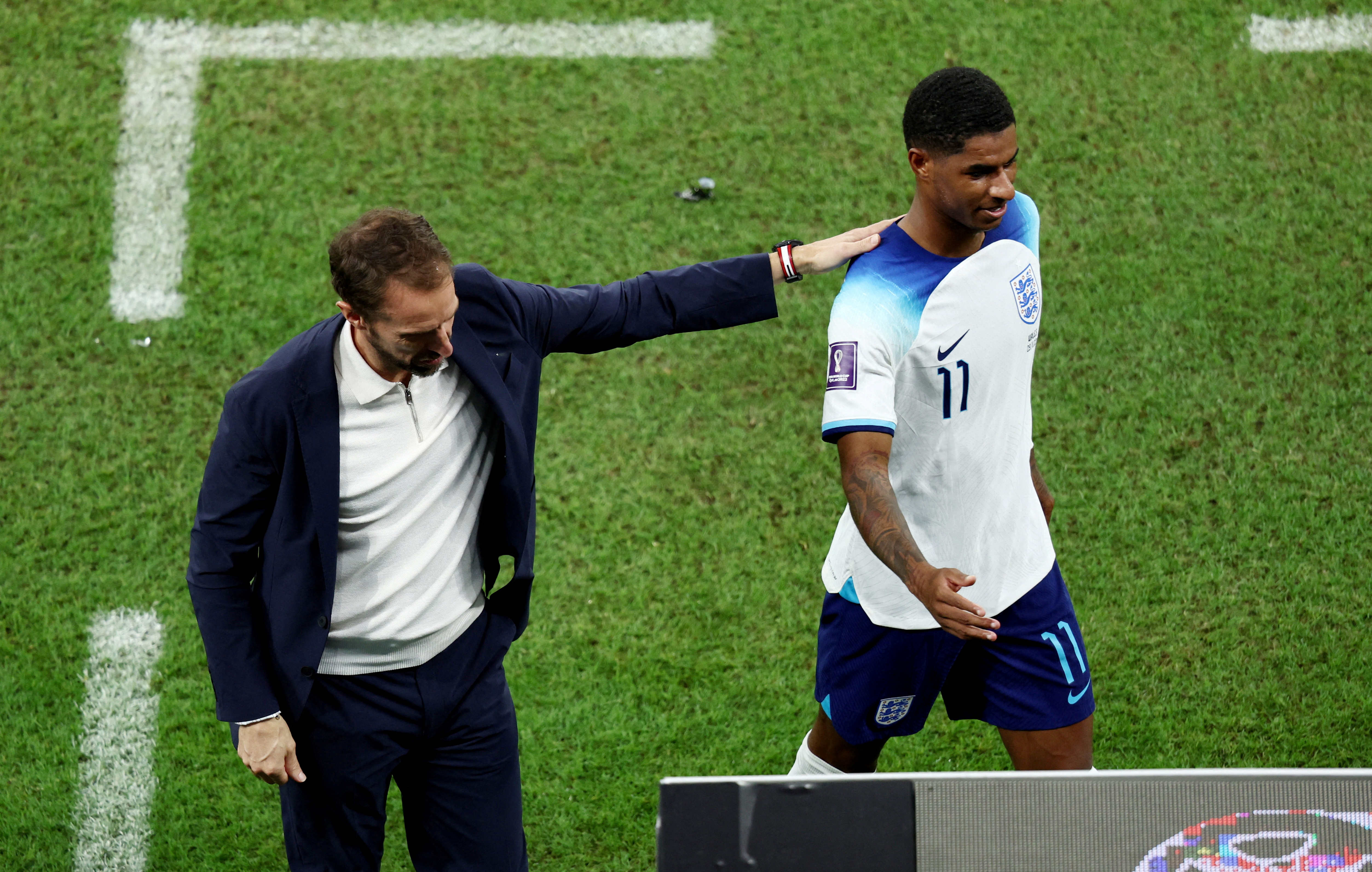 Gareth Southgate and Marcus Rashford