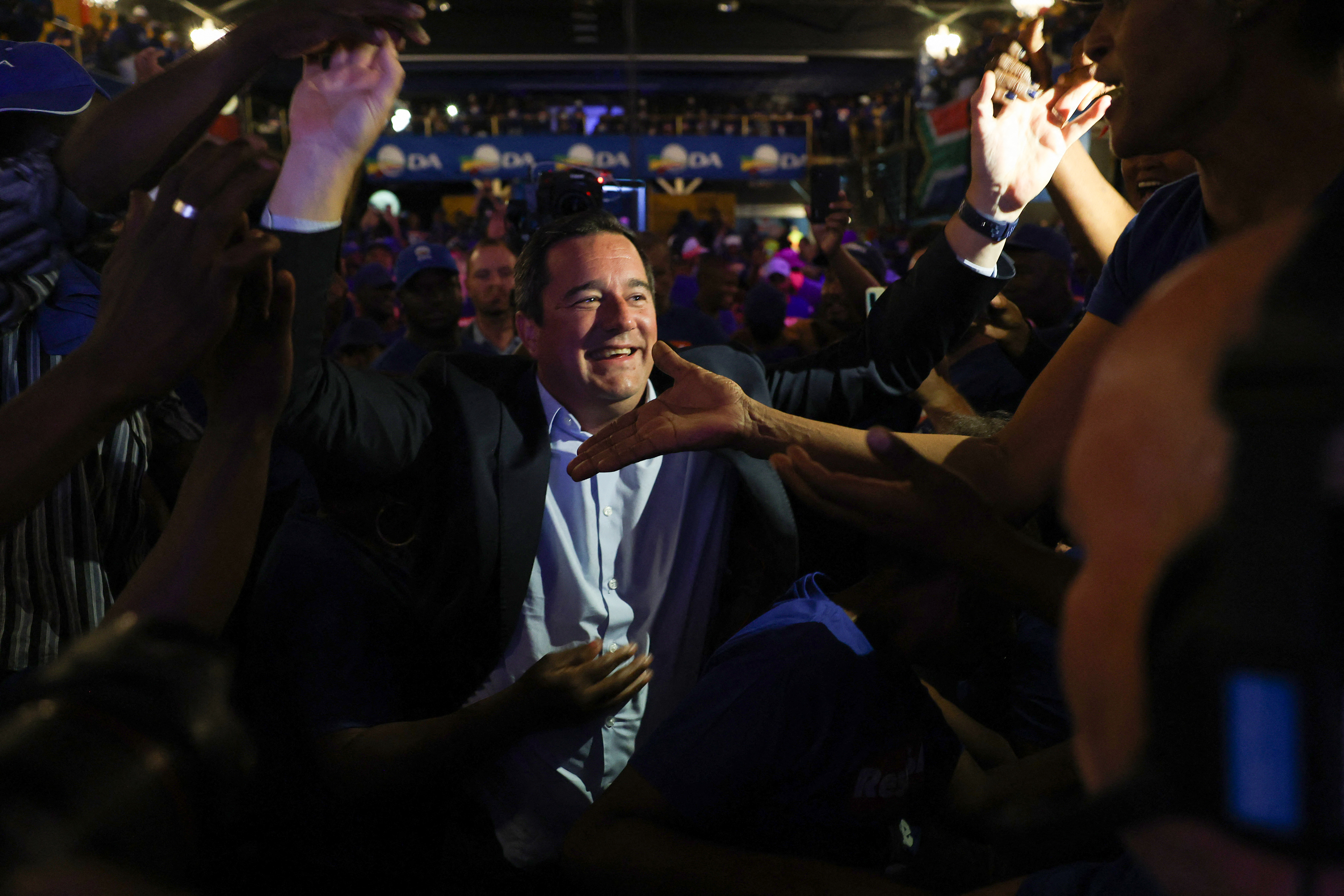 Steenhuisen at a rally