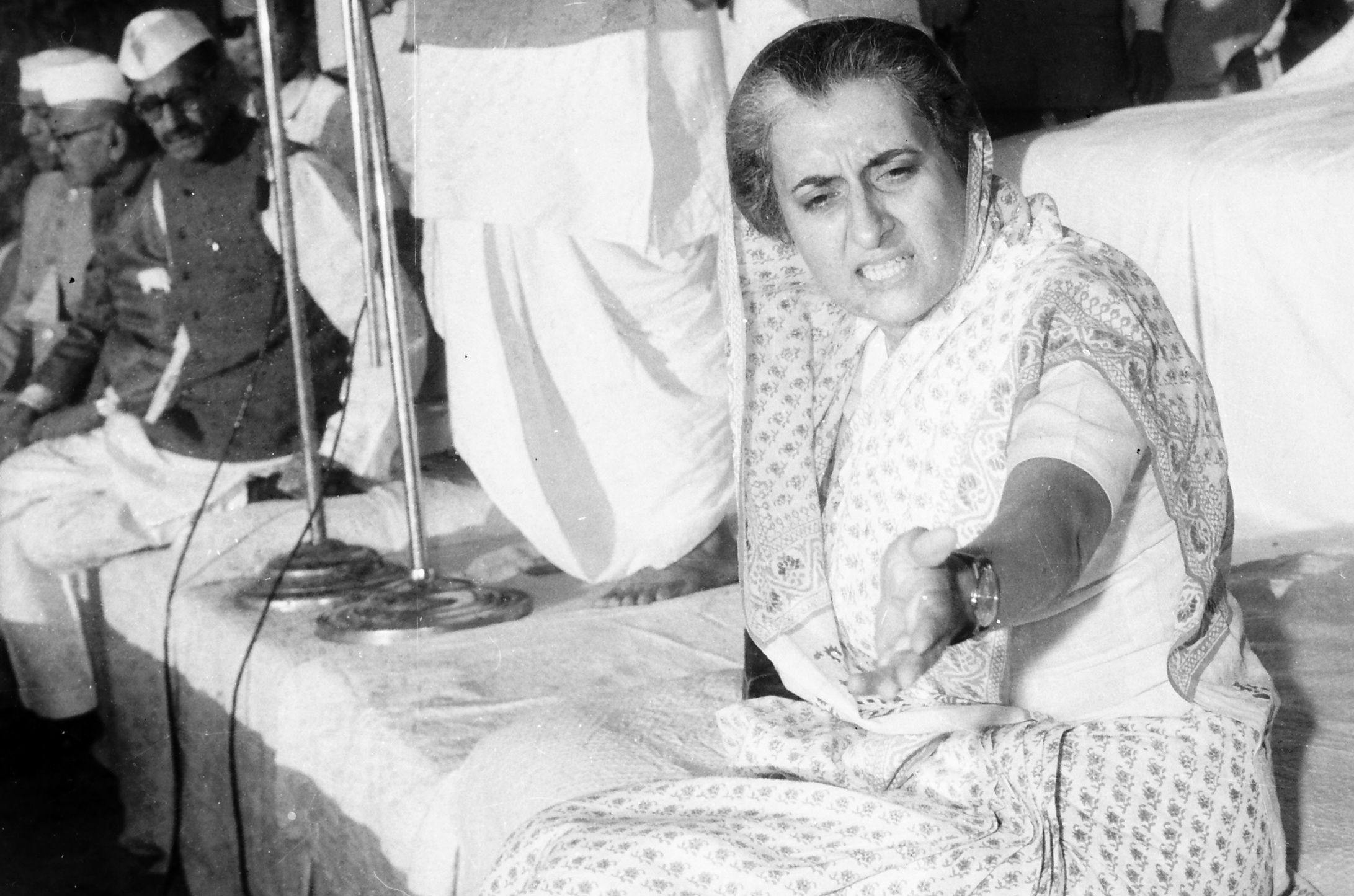 Indira Gandhi (Former Prime Minister) on Election tour at Ahmedabad Gujarat India on 9th May 1971