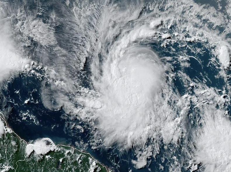 Satellite handout image shows Tropical Storm Beryl
