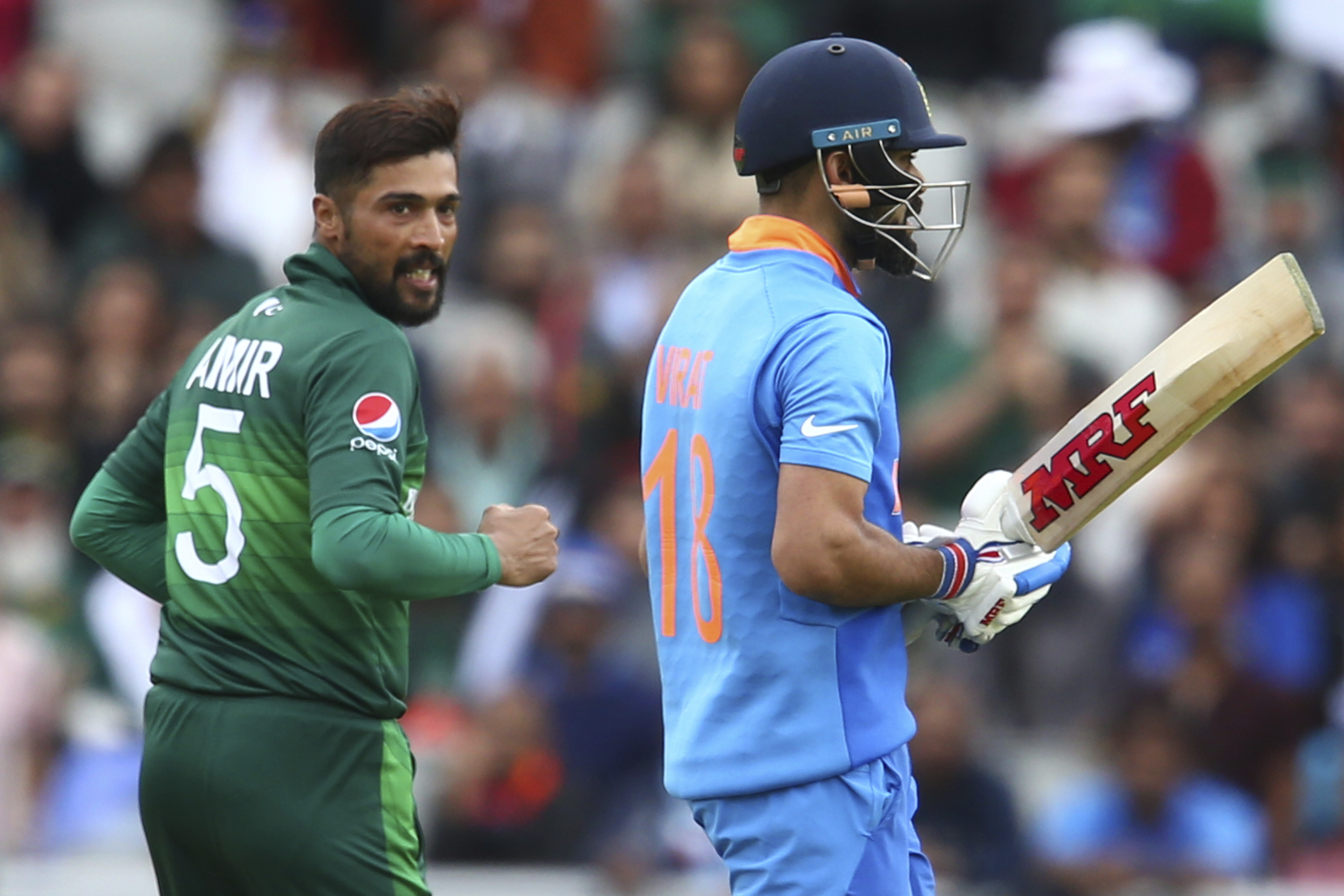 Virat Kohli and Mohammad Amir have faced off on six occasions in limited-overs cricket [File: Dave Thompson/AP Photo]