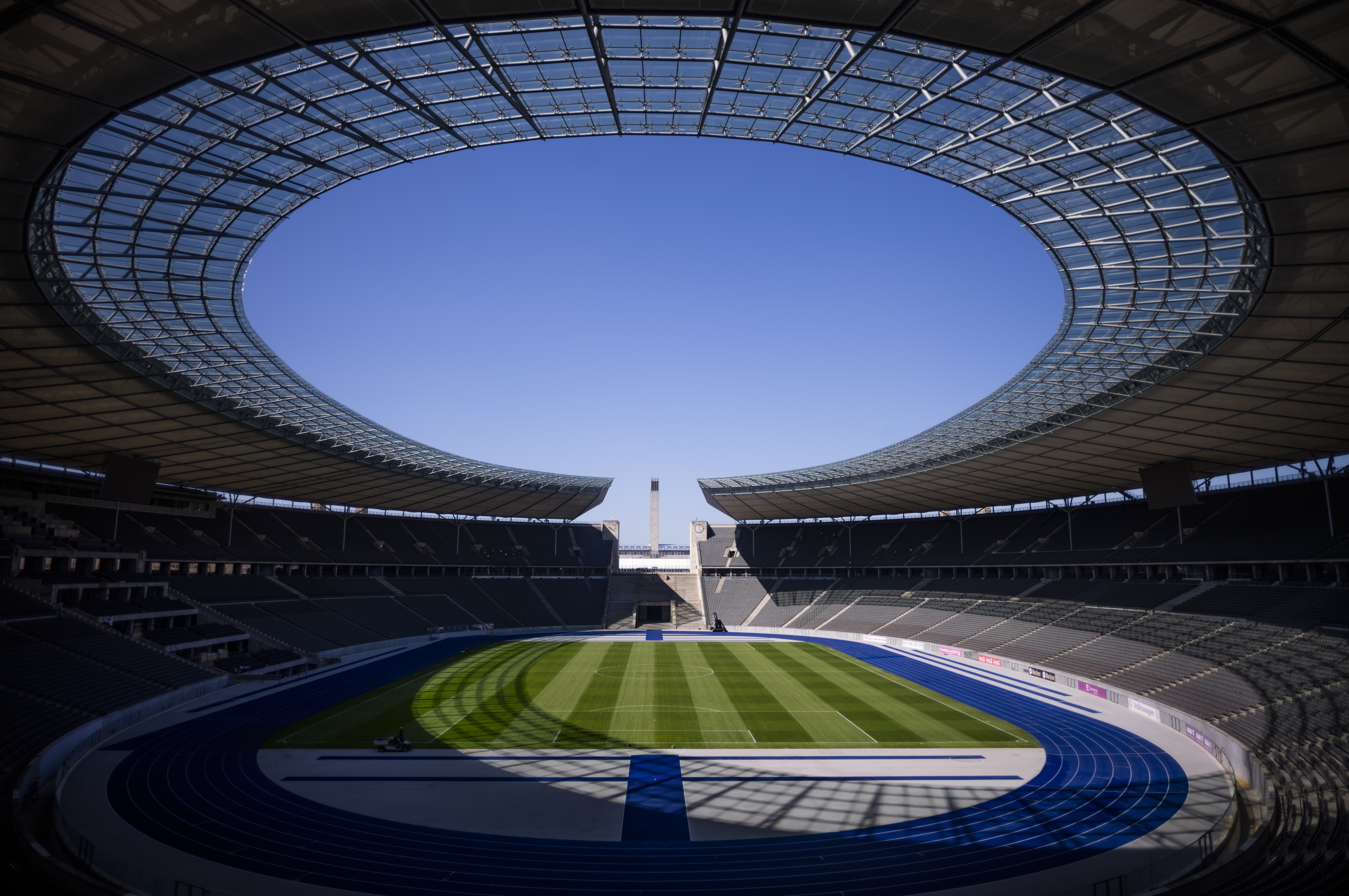 Interior view of stadium.