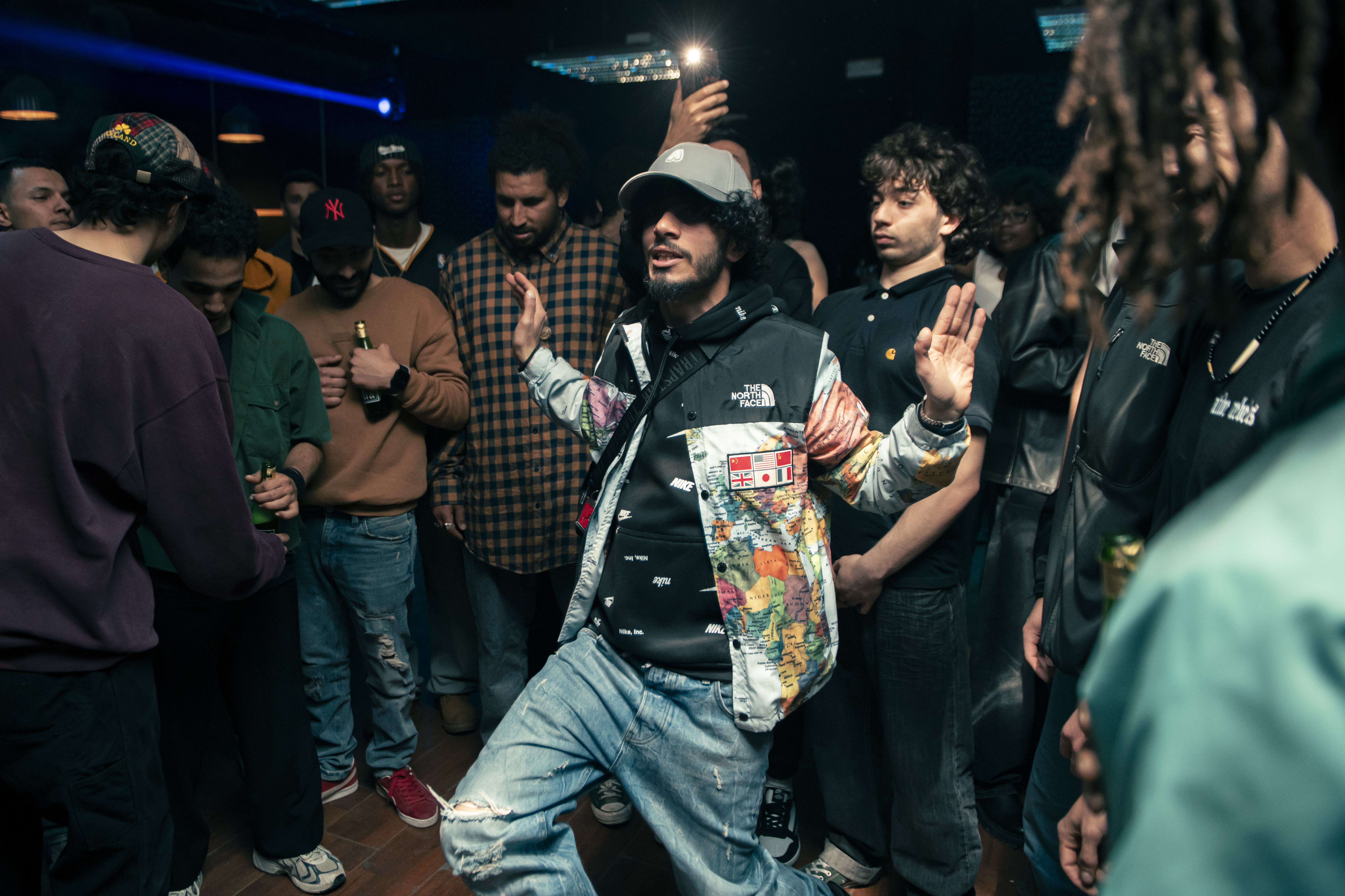 A breakdance 'battle' draws a crowd at the Lazy Club Tunis [Courtesy of Mohamed Mhamdi, Nyno Photography]