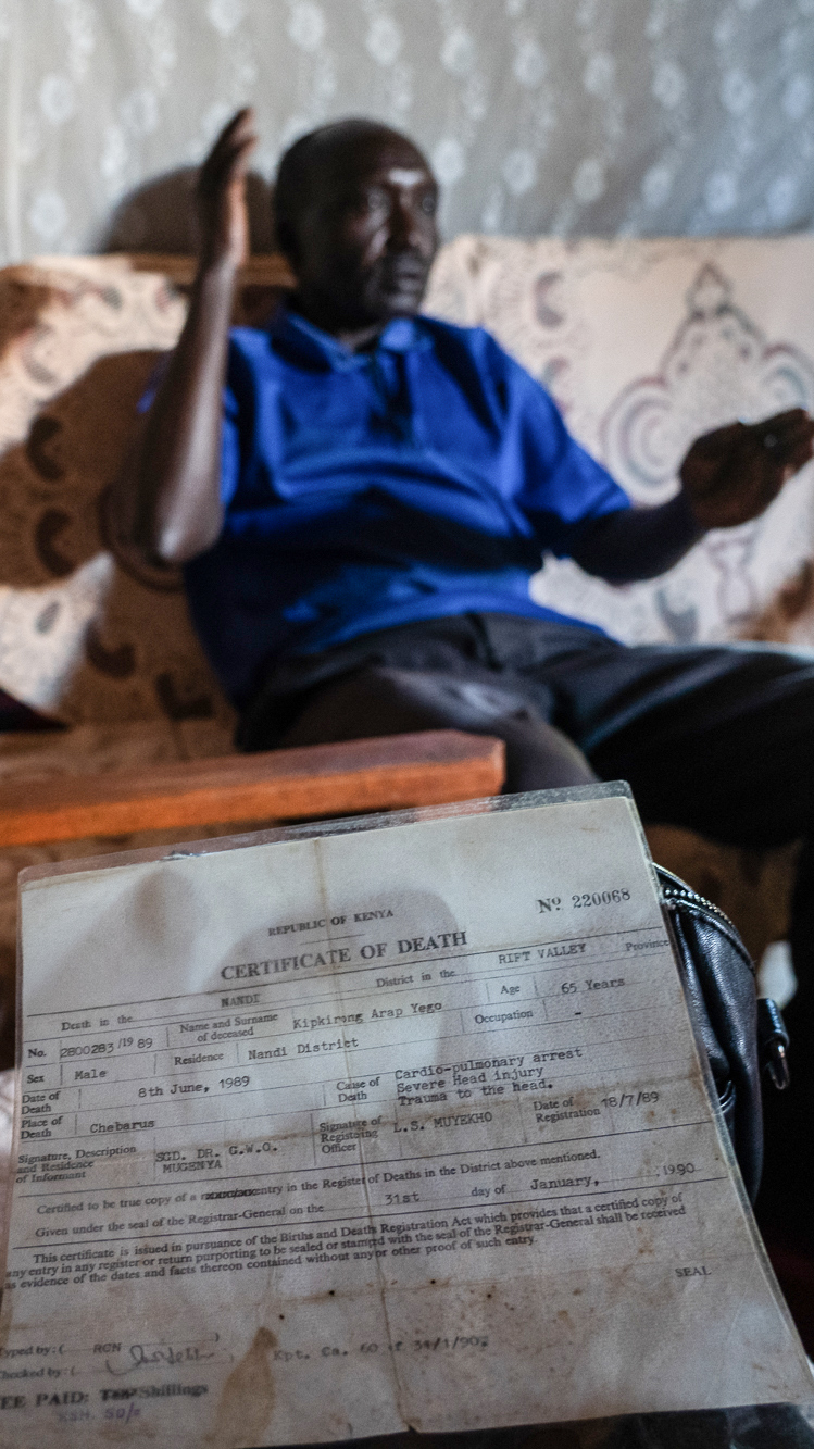 Samuel Ngetich Metto described how his father was killed for being Talai