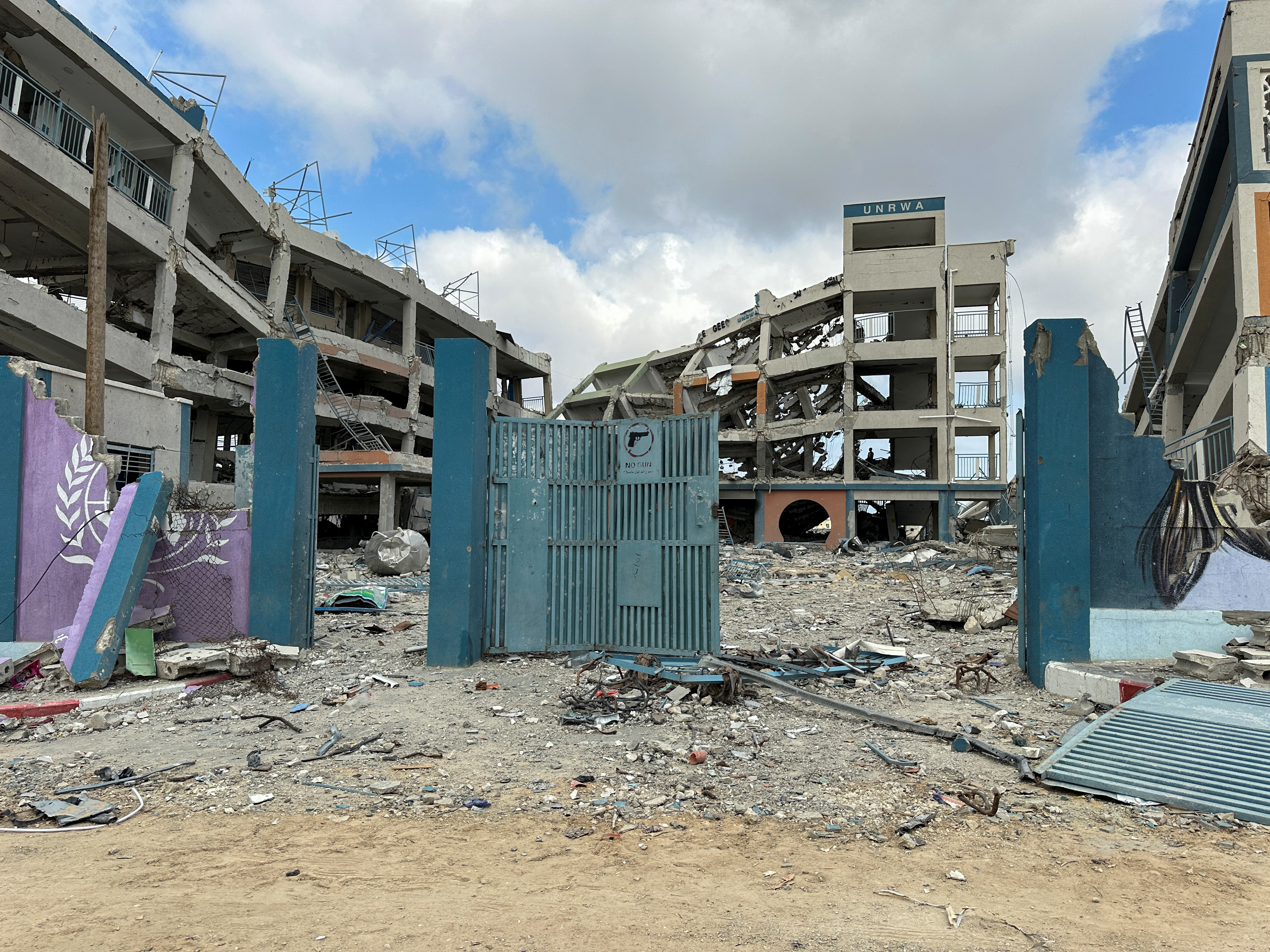 An UNRWA run-school destroyed during Israel's military offensive