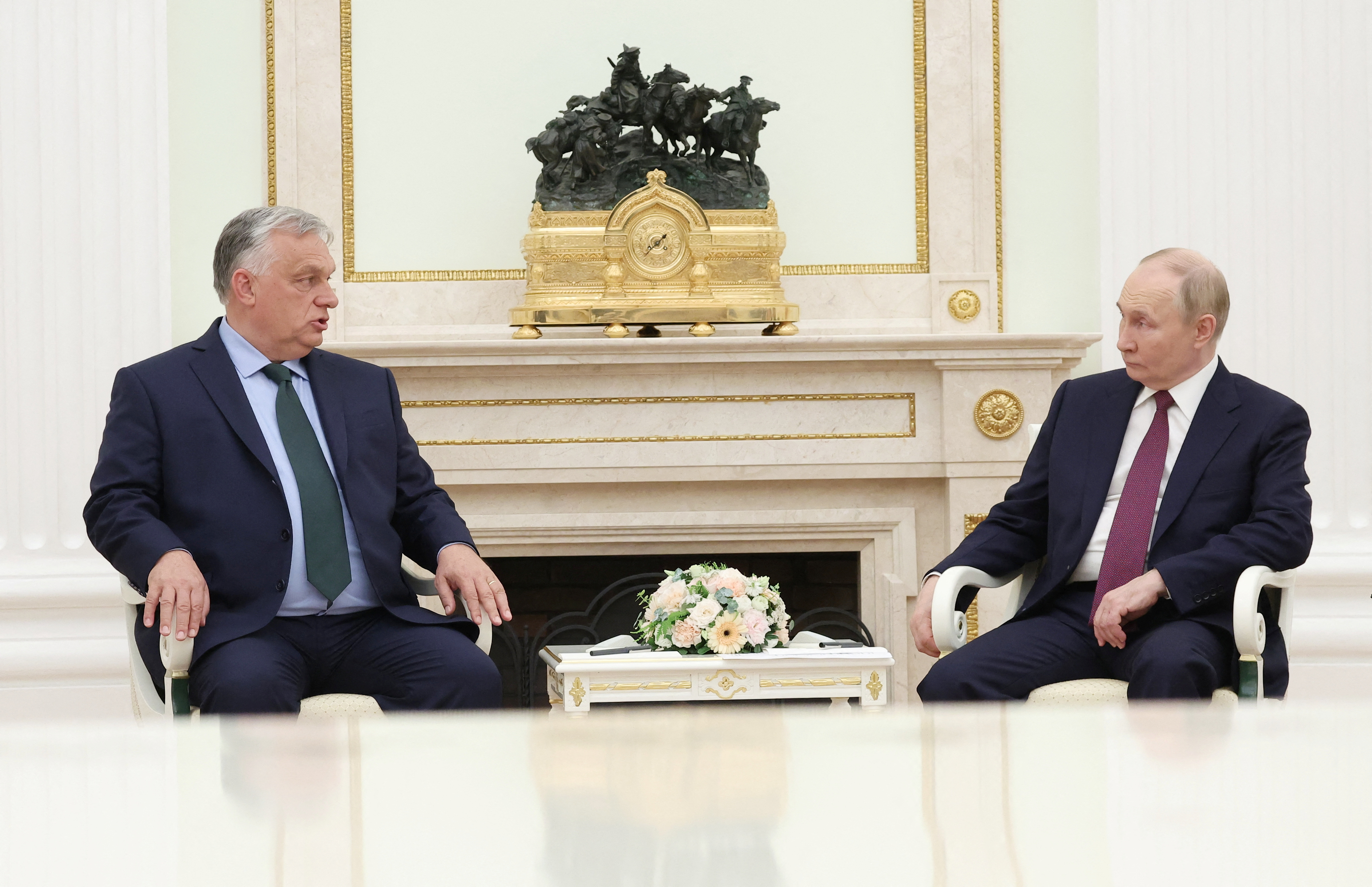 Russia's President Vladimir Putin and Hungary's Prime Minister Viktor Orban