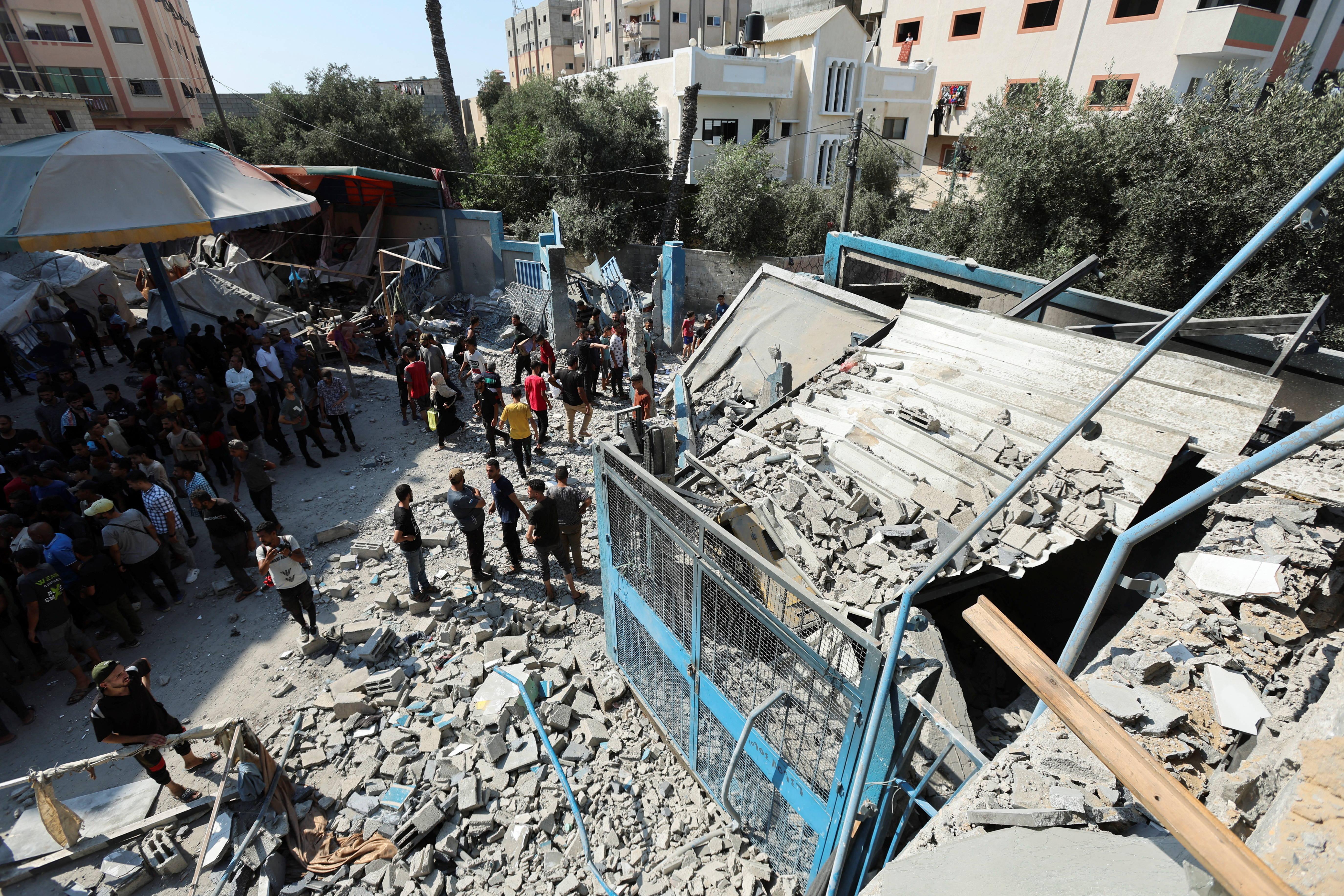 Israeli devastating strike on a UN-run school in Gaza's Nuseirat camp