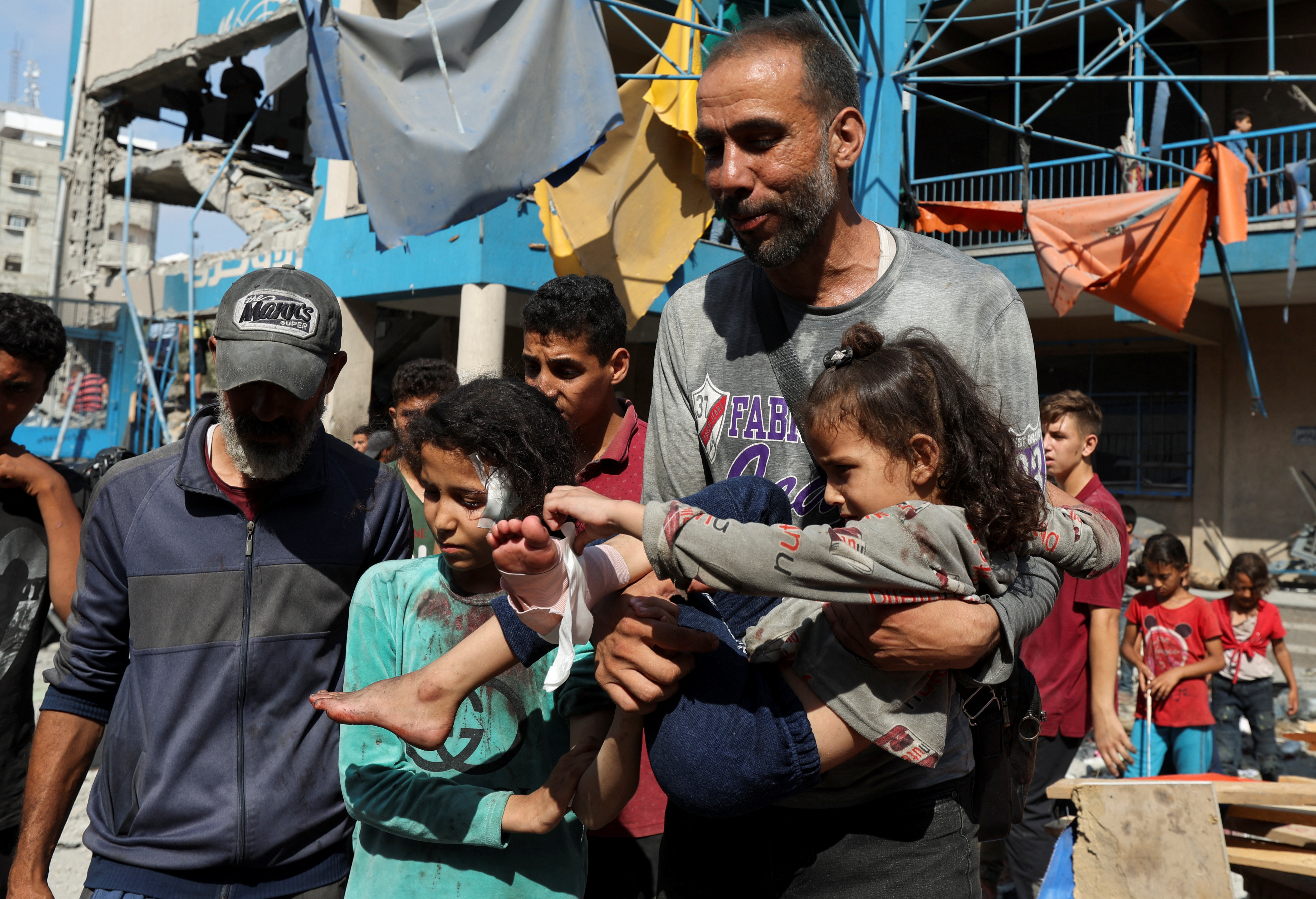 Israeli devastating strike on a UN-run school in Gaza's Nuseirat camp