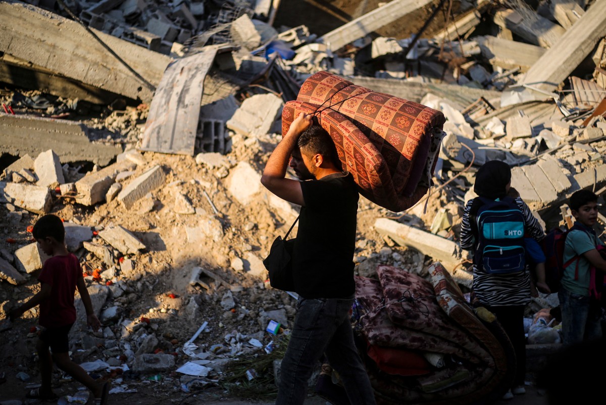 Palestinians displaced again as Israel forces advance in south Gaza