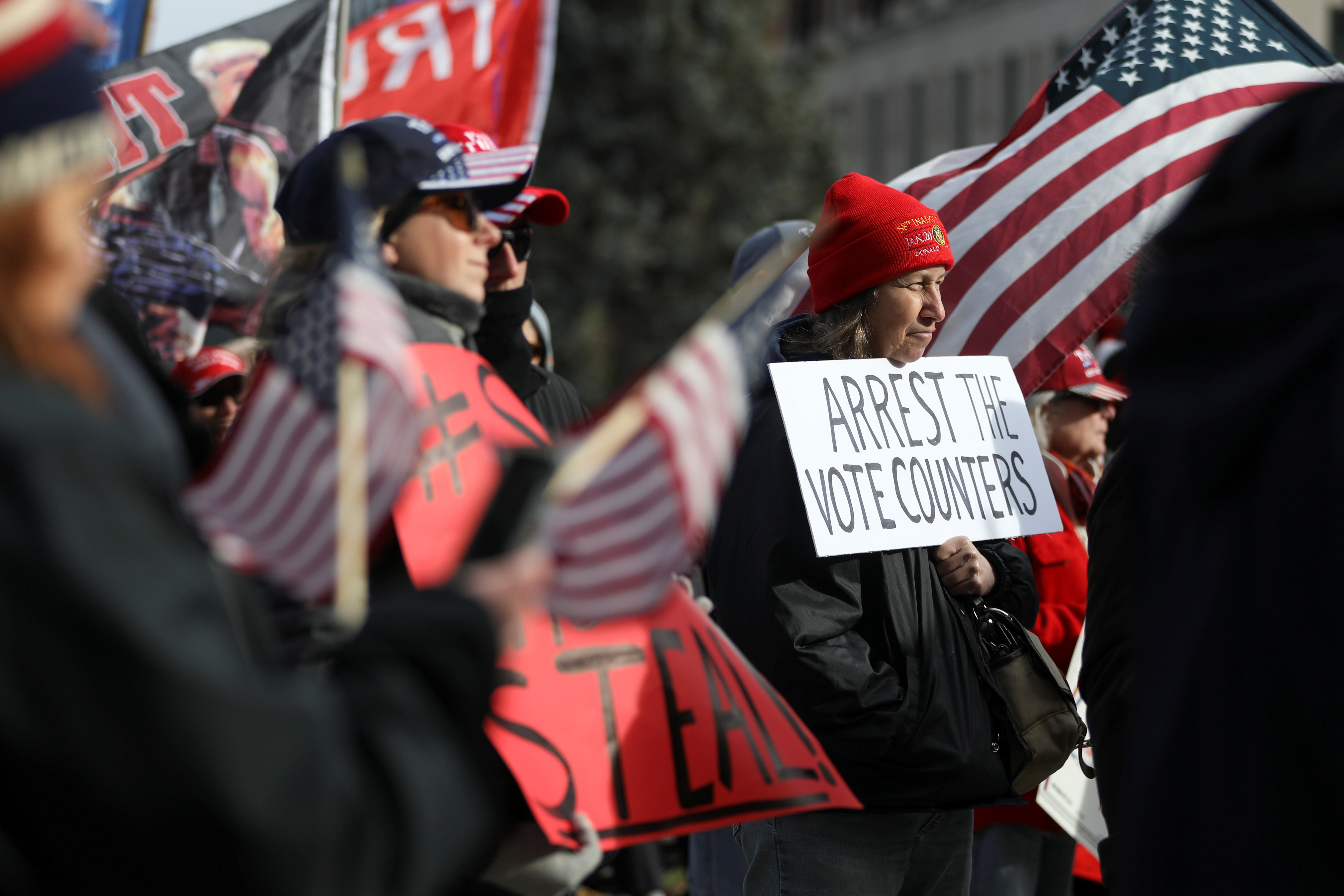 Trump supporters at a rally