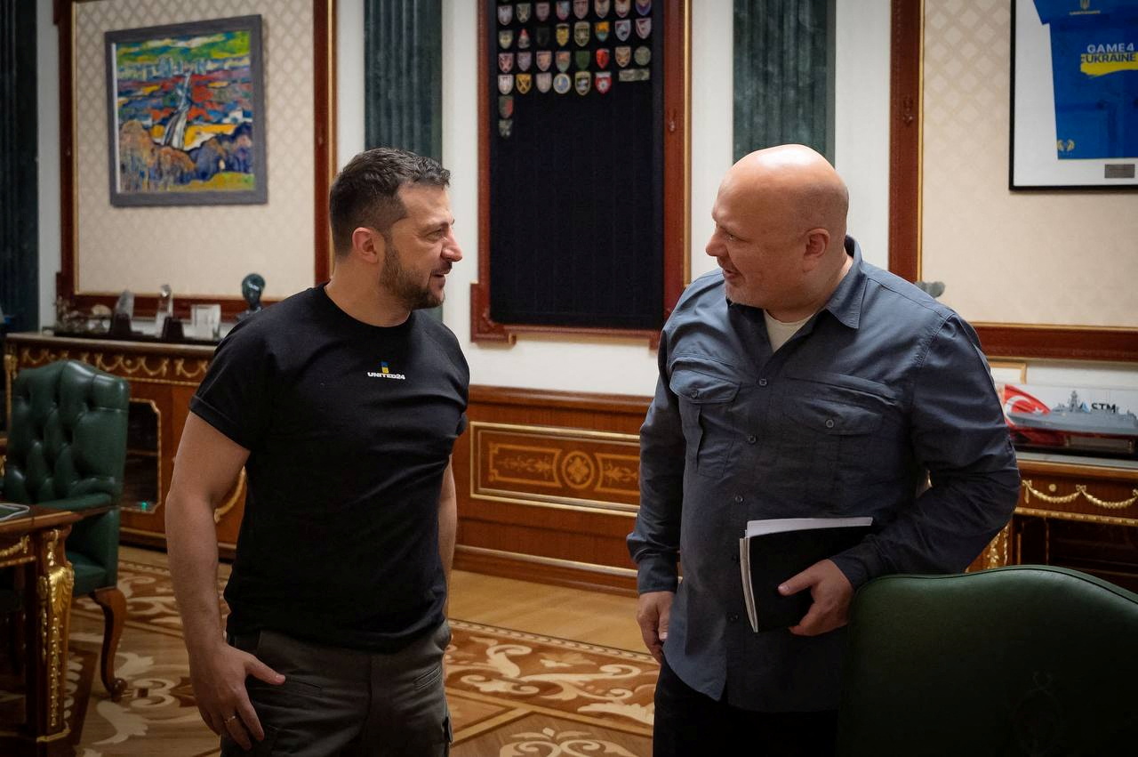 Ukraine's President Volodymyr Zelenskyy meets with International Criminal Court (ICC) Prosecutor Karim Khan