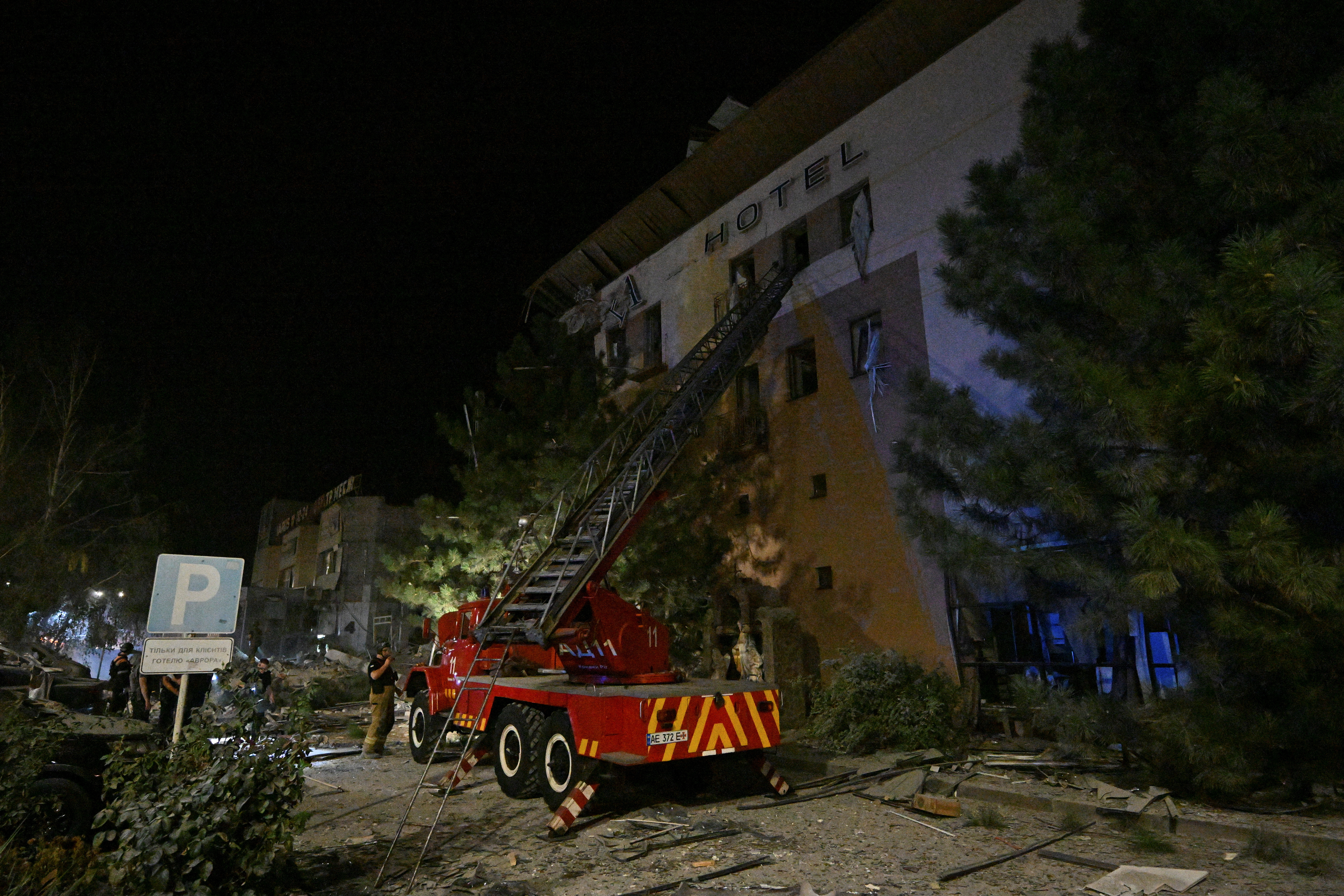 Aftermath of a Russian missile attack in Kryvyi Rih