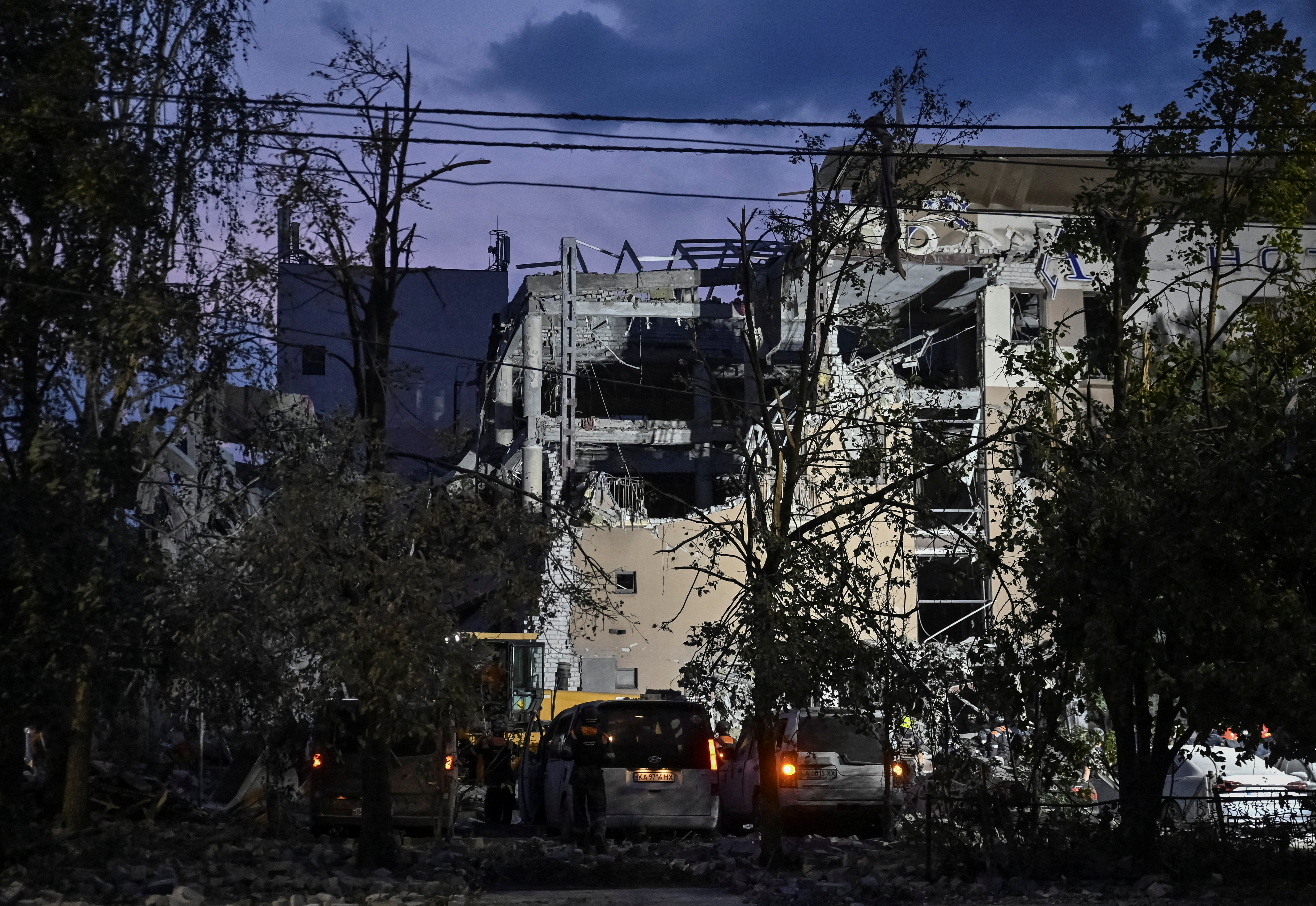 Aftermath of a Russian missile attack in Kryvyi Rih