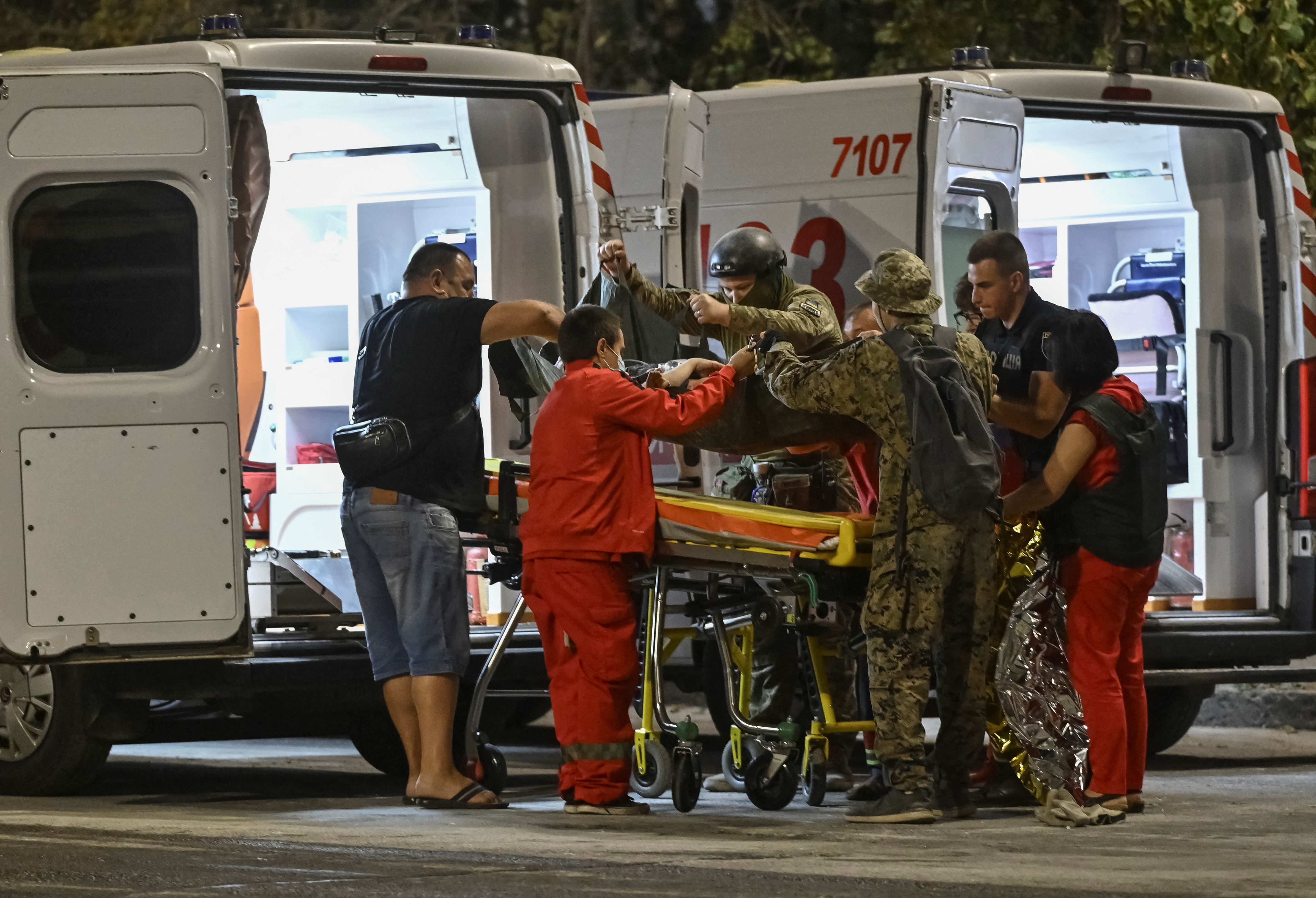 Aftermath of a Russian missile attack in Kryvyi Rih