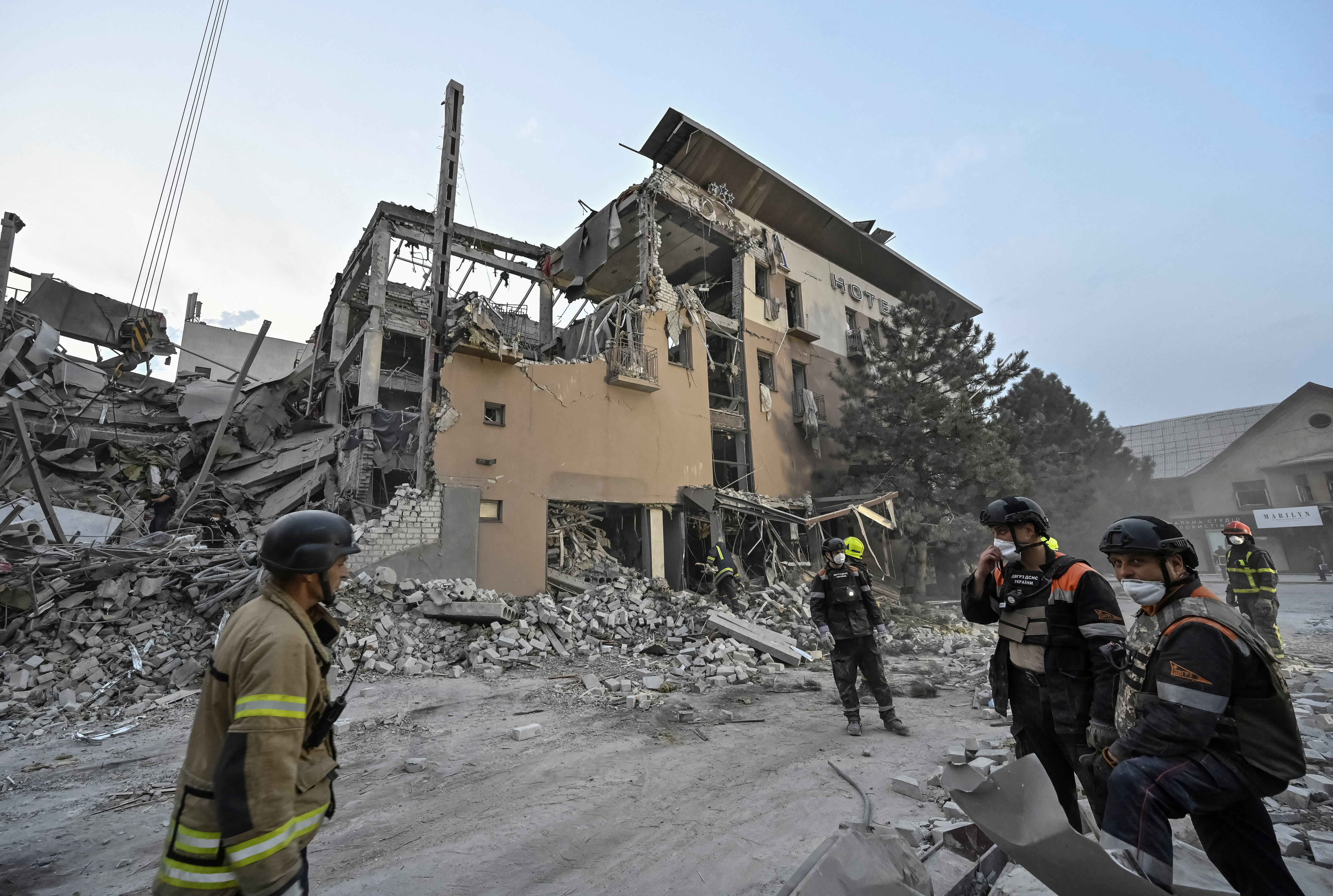 Aftermath of a Russian missile attack in Kryvyi Rih