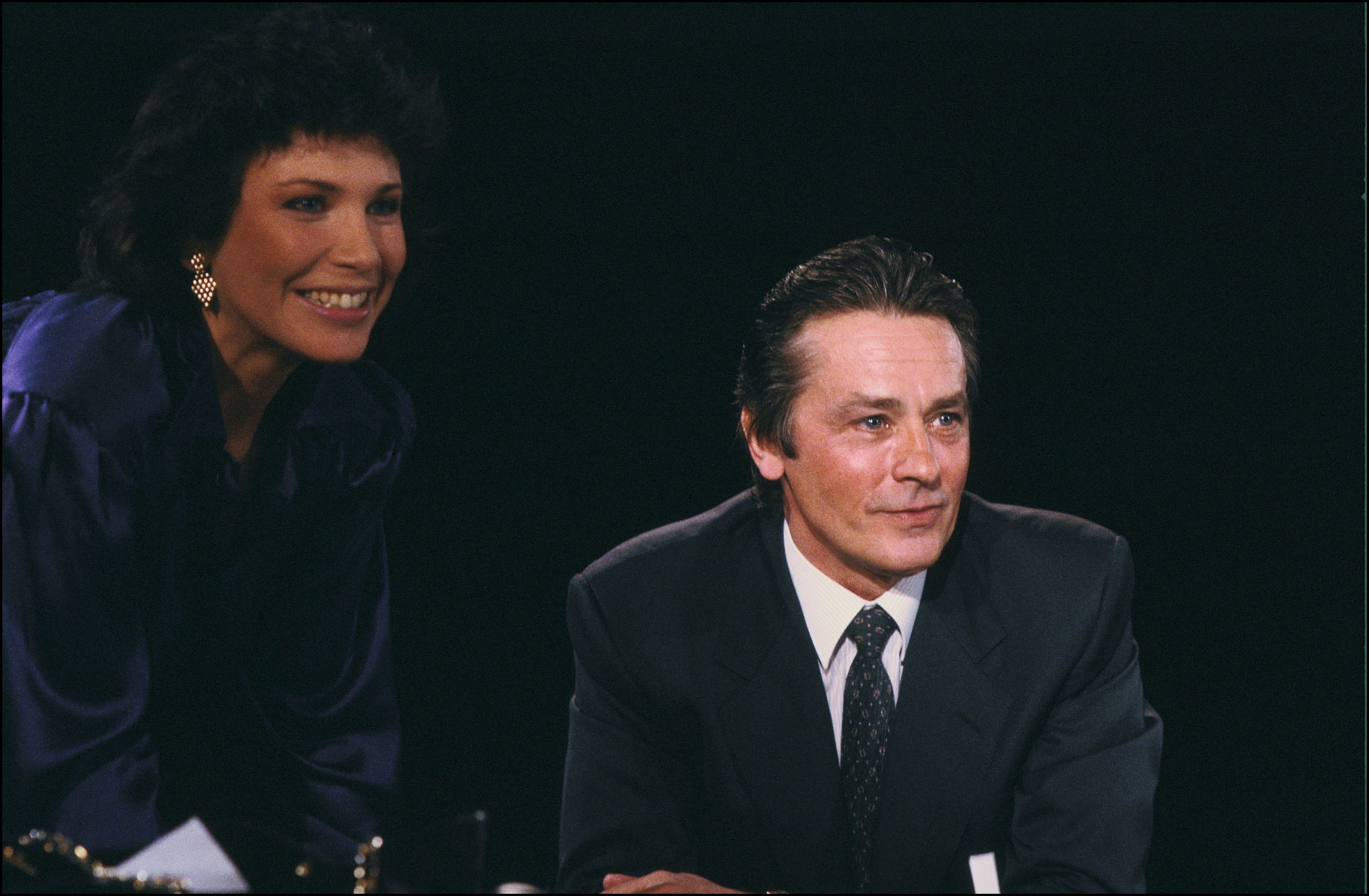 Anne Sinclair, Alain Delon, 7 sur7, 1988.