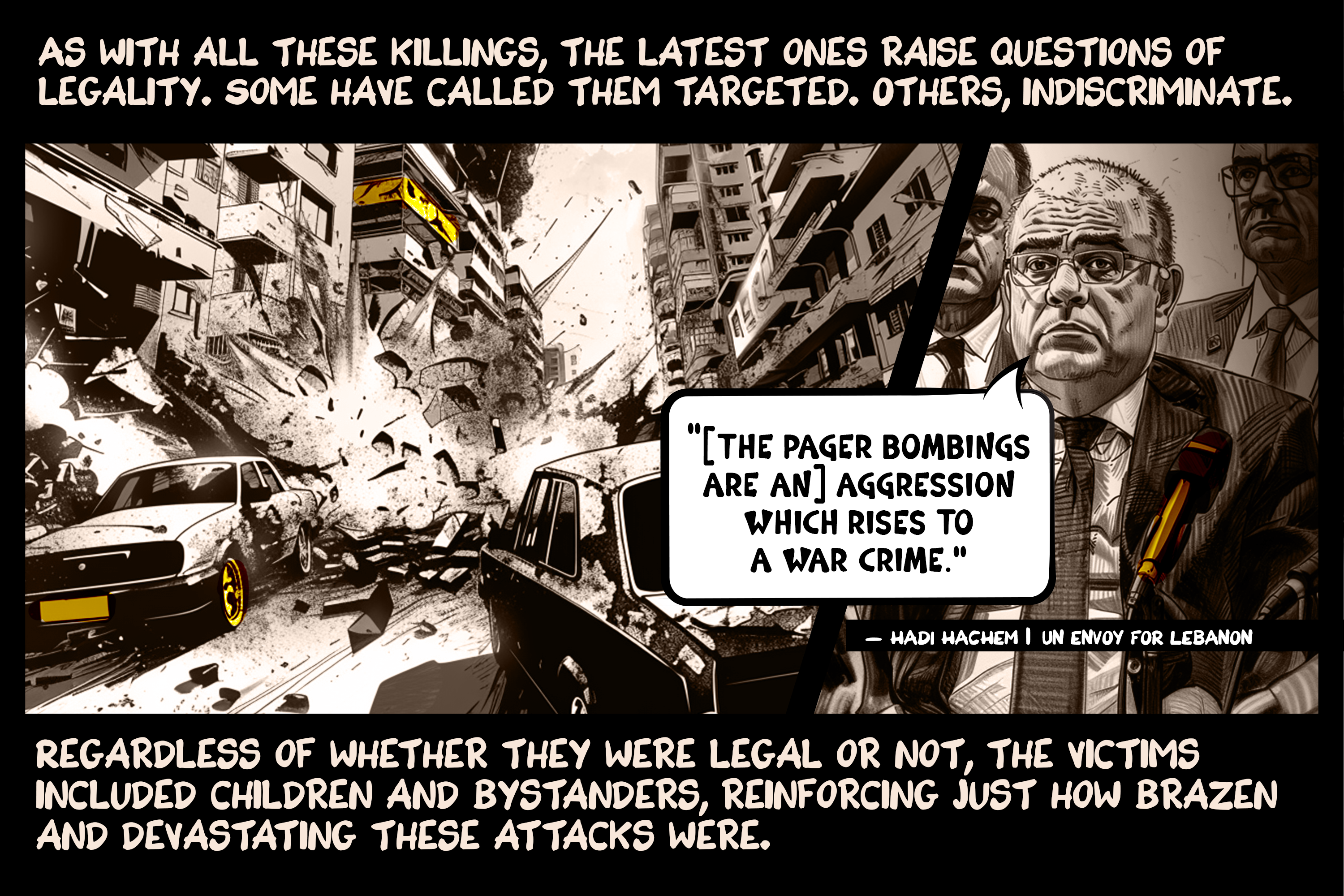 As with all these killings, the latest ones raise questions of legality. Some have called them targeted. Others, indiscriminate. Regardless of whether they were legal or not, the victims included children and bystanders, reinforcing just how brazen and devastating these attacks were.