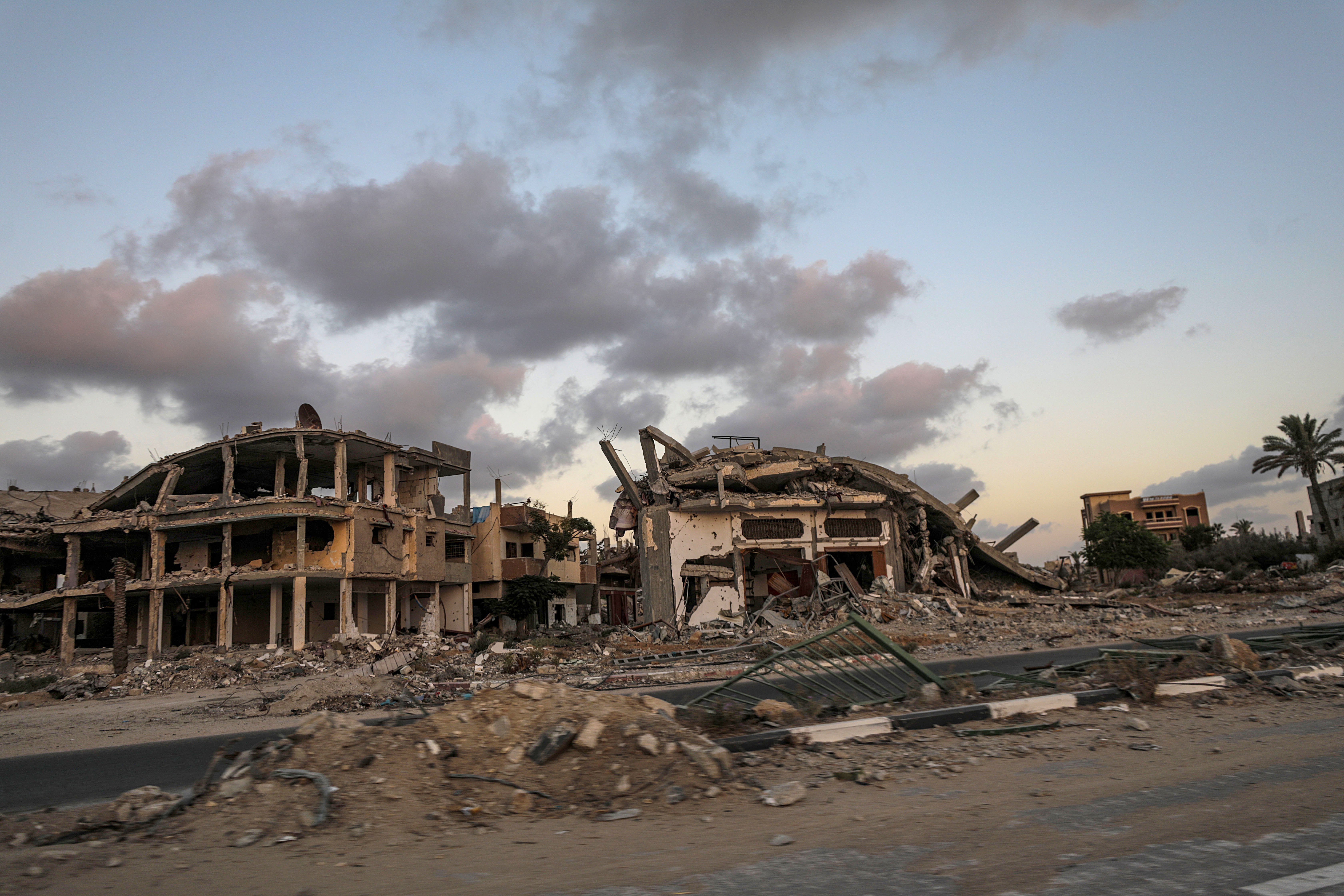 A view of destroyed buildings in Khan Younis, southern <span>Gaza Strip</span>, September 15, 2024 [Mohammed Saber/EPA-EFE]